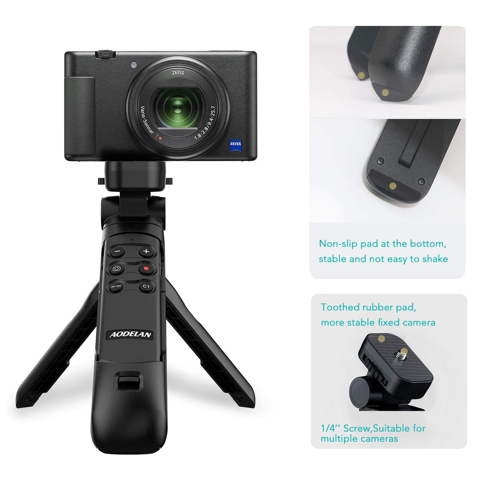 Wireless Camera Remote Control Shooting Grip Tripod - Shutter Release For Sony Zv-1, Zv-E10, A7 Iii, A6400, A7C, A7R Iii, A7R Iv