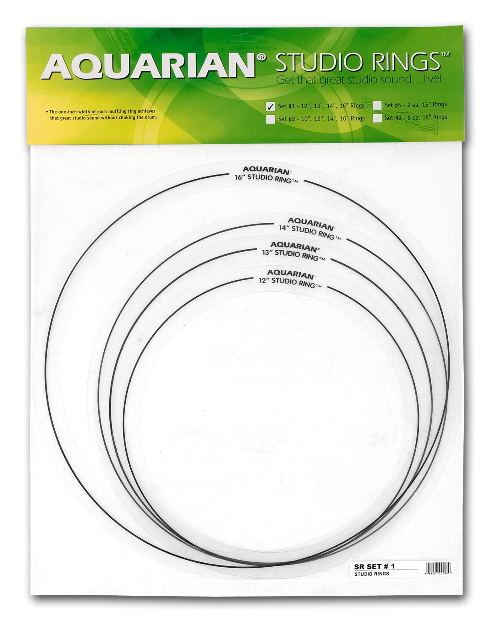 Aquarian Drumheads Drumhead Pack (Sr Set#1),Clear