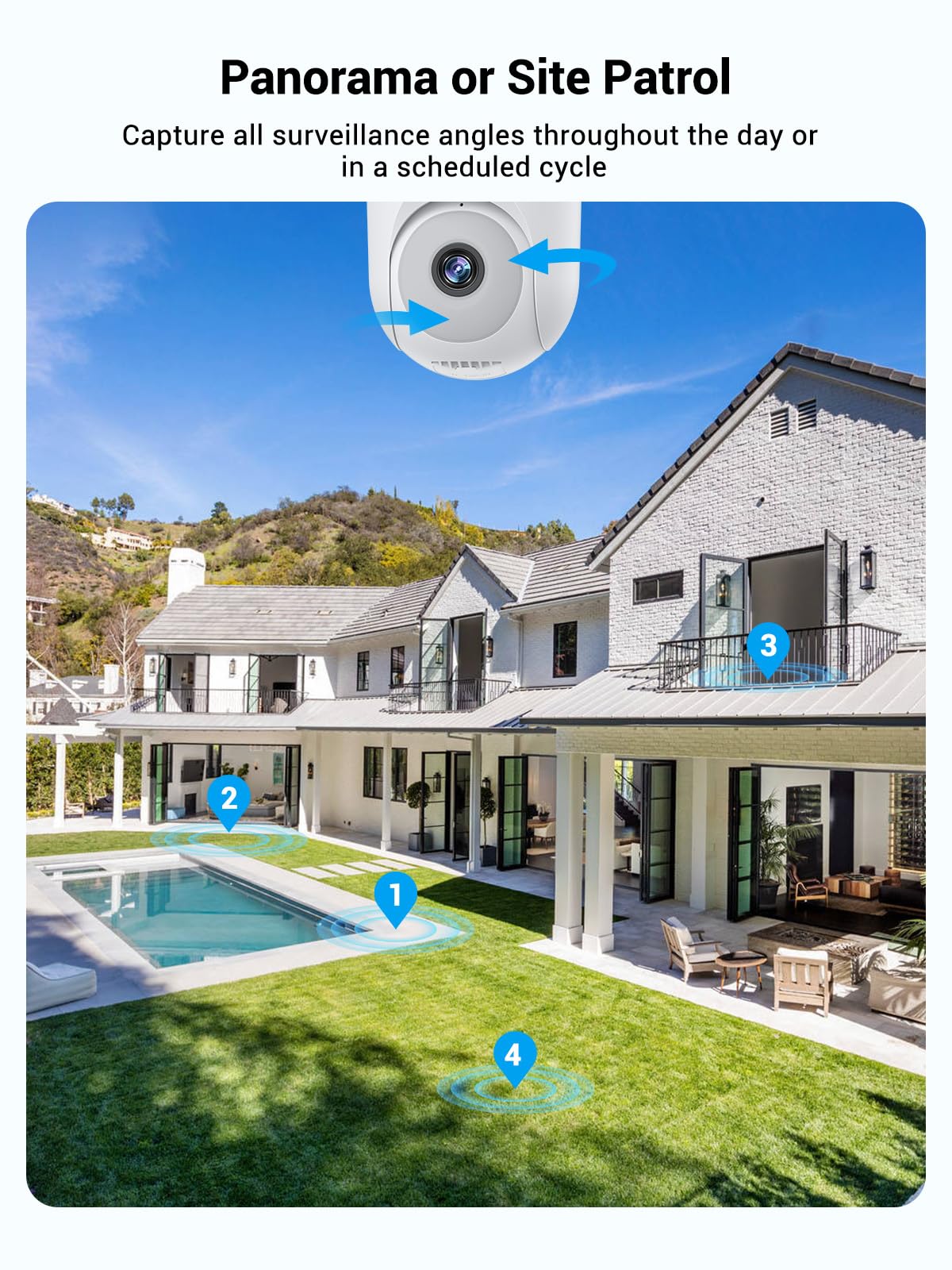 Light Bulb Security Camera Wireless Outdoor Indoor, 5G&2.4G Wifi Security Cameras With Patrol Function, Ai Human Detection, Moti