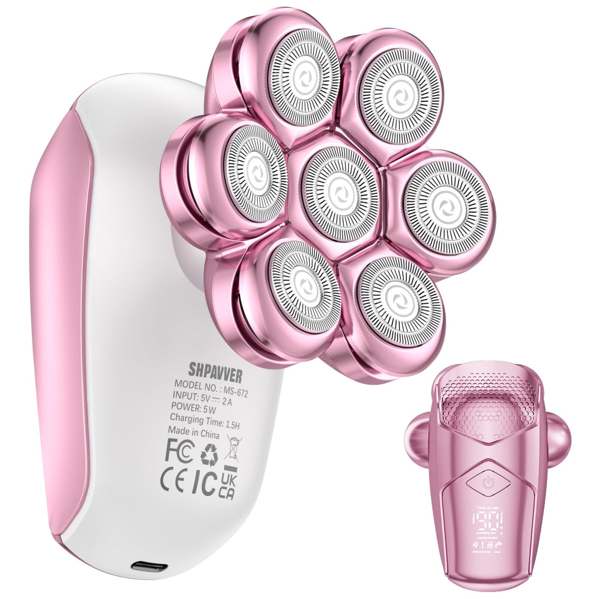 Shpavver Electric Razors For Women Legs: Rechargeable Body Shaver - Waterproof Wet Dry Hair Remover - Trimmer For Lady Face Unde