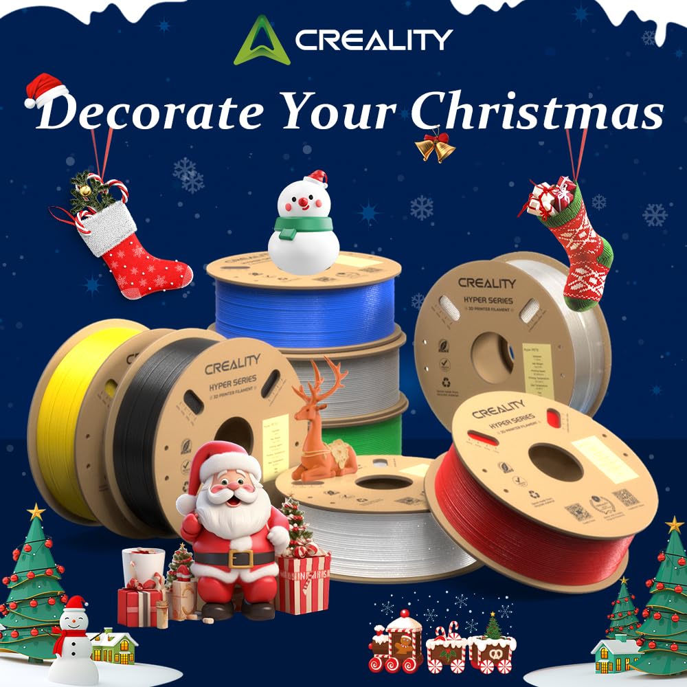 Official Creality Hyper Pla Filament Rainbow Bundle, Up To 600Mm/S High Speed 3D Printer Filament Pla, No Tangling Stronger Toug