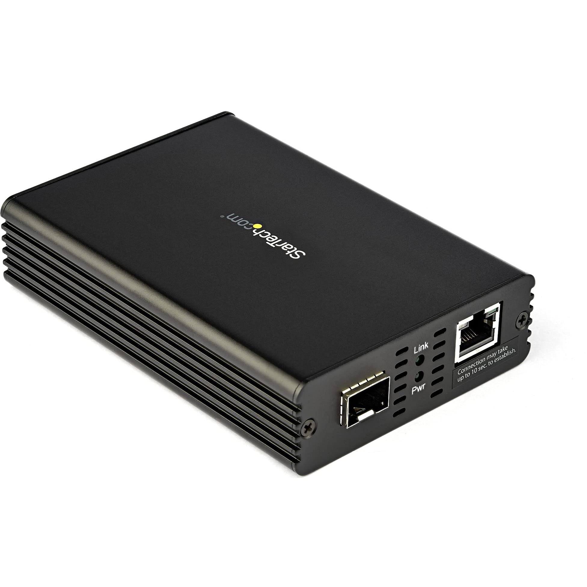 Startech.Com 10Gbe Fiber Ethernet Media Converter For 10Gbps Network 10Gbase-T Sfp To Rj45 Multigigabit Singlemode/Multimode Fib