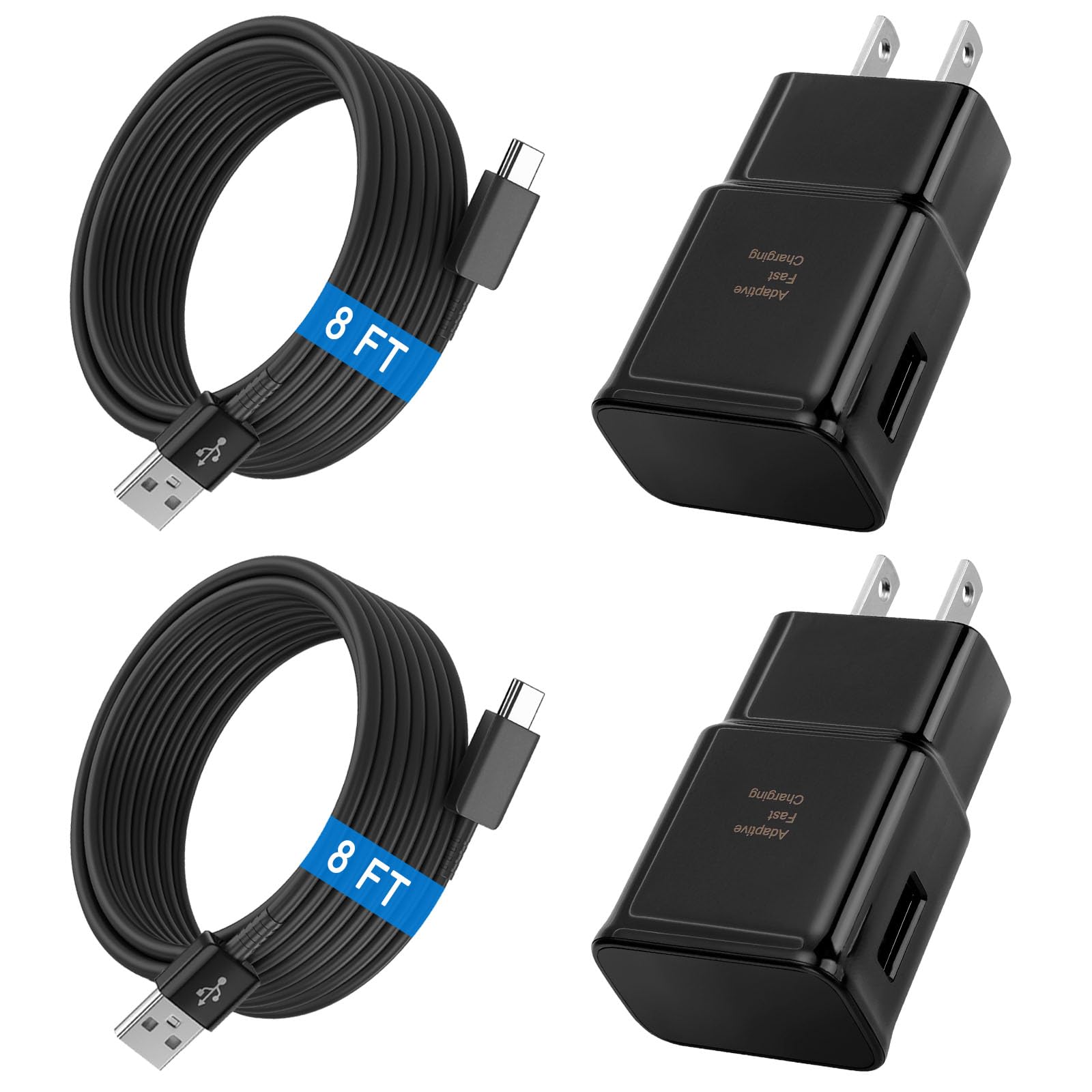 Phone Charger Android Type C Charger Cable Fast Charging With 8Ft Usb C Cord For Samsung Galaxy S10/S10E/S10+/S9/S9+/S8/S8+/S23/