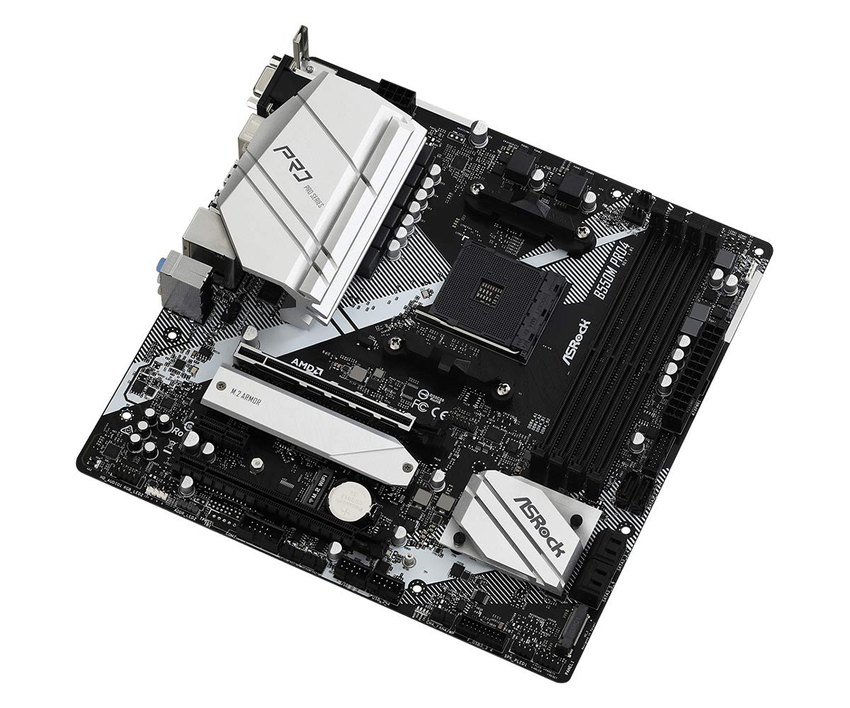 Asrock B550M Pro4 Supports 3Rd Gen Amd Am4 Ryzen / Future Amd Ryzen Processors Motherboard