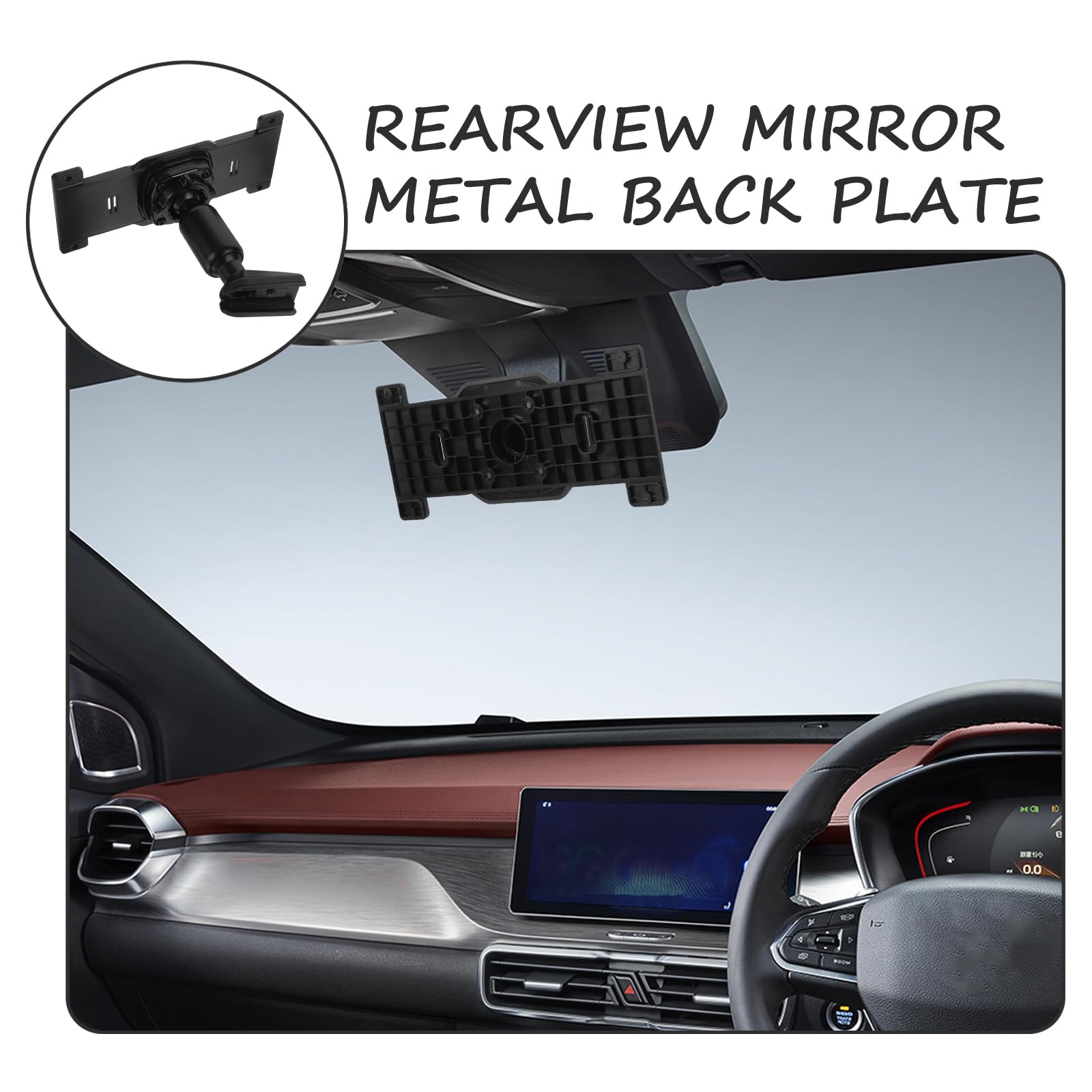 Callaron 1 Set Dash Cam Mirror Mount Rear View Mirror Back Plate Panel Car Rear View Camera Mount Kit
