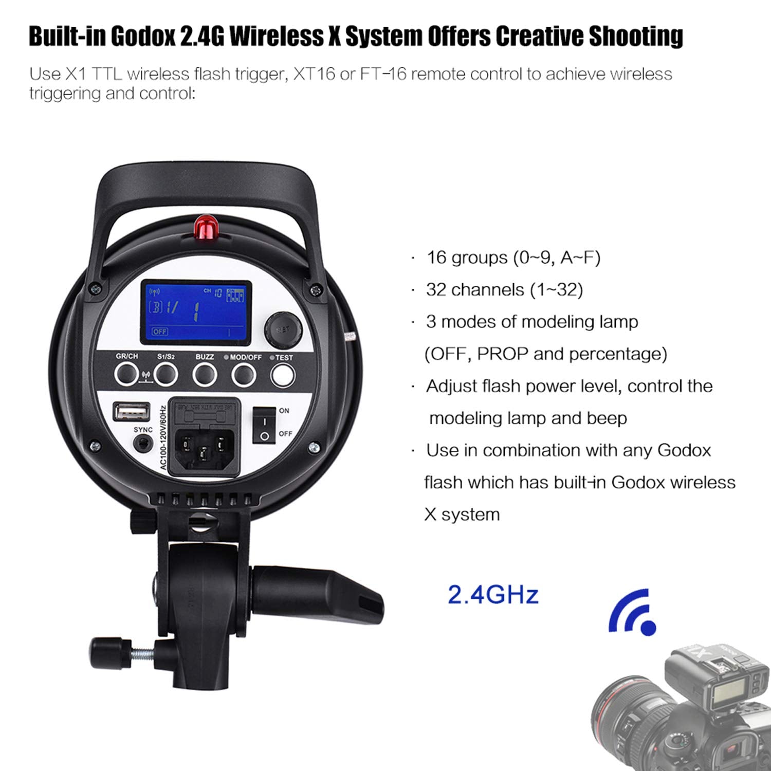 Godox 2 X Sk400Ii 800Ws Strobe Flash Light Monolight Kit For Studio Photography, Includes Light Stand, Softbox, Reflector, Barnd