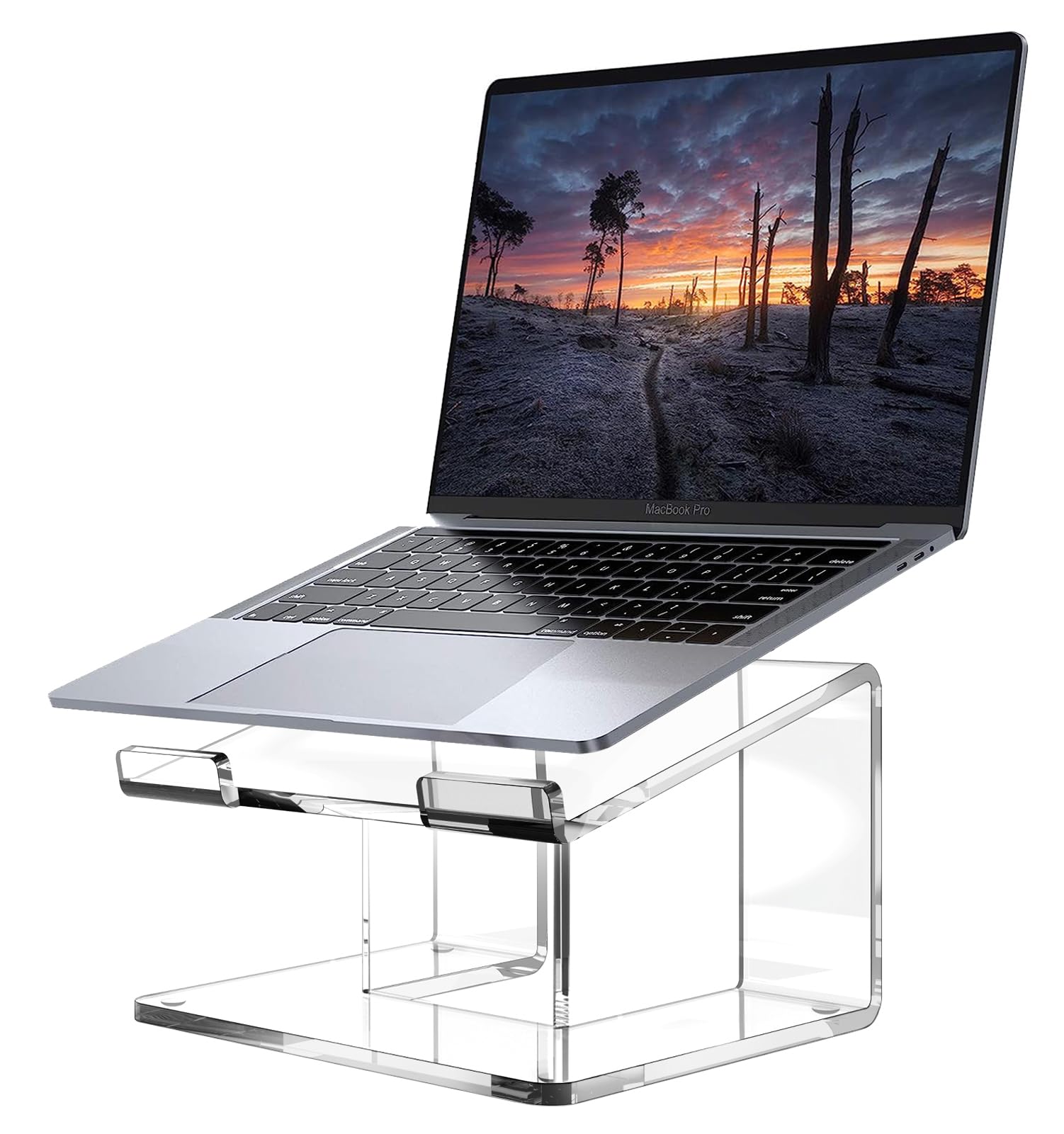 Fucdtefc Acrylic Laptop Stand For Desk, Laptop Riser For 10 14 Inch Laptops, Ergonomic Laptop Holder, Computer Stand For Laptop 