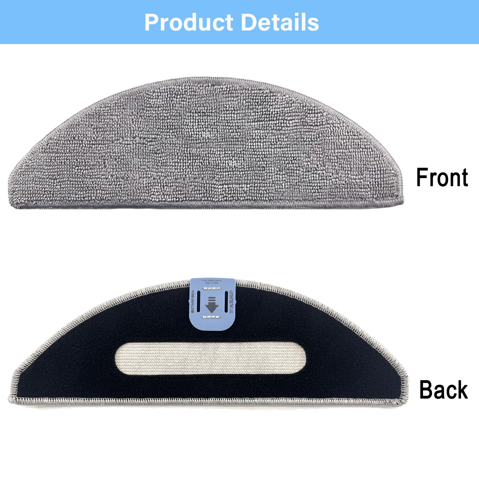 8 Pack I5 Replacement Mop Pads Compatible For Irobot Roomba Combo I5, I5+, J5, J5+ Robot Vacuum Cleaner Mop, 8 Pack Washable And