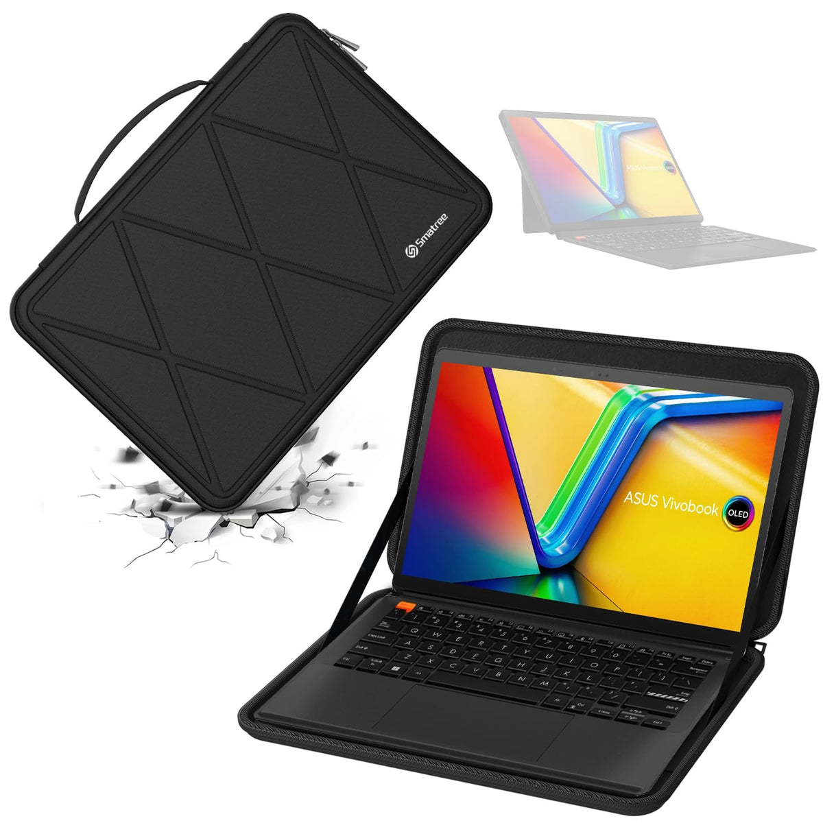 Smatree Hard EVA Protective Sleeve Case Compatible for 13.3 inch ASUS Vivobook 13 Slate OLED, for ASUS Vivobook 13 Slate OLED Steven Harrington Edition/Philip Colbert Edition Notebook Bag (X8013)