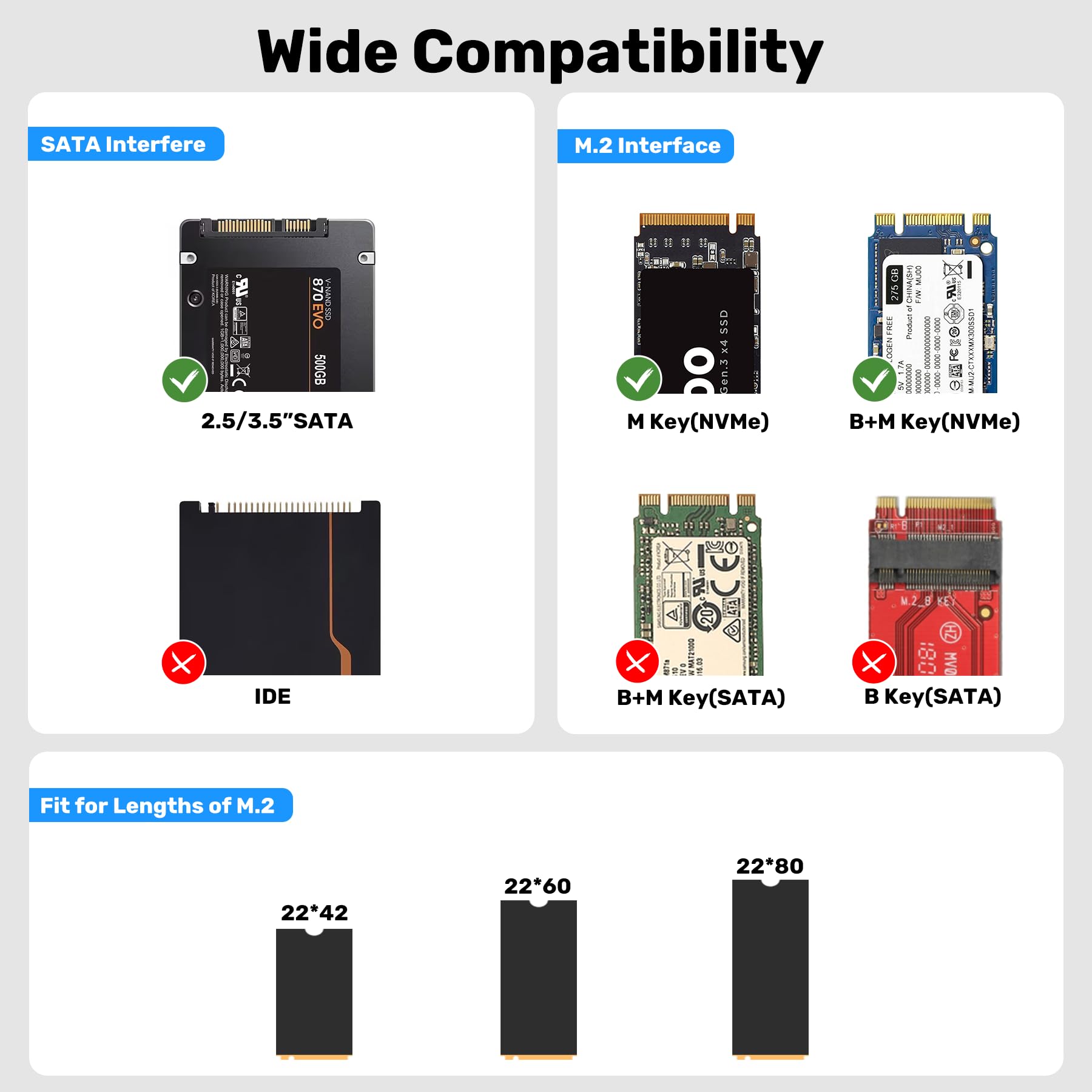 Unitek M.2 Nvme Ssd Docking Station, M.2 Nvme & Sata To Usb C Hard Drive Reader Enclosure For Sata 2.5/3.5 Ssd Hdd And M.2 Pcie/