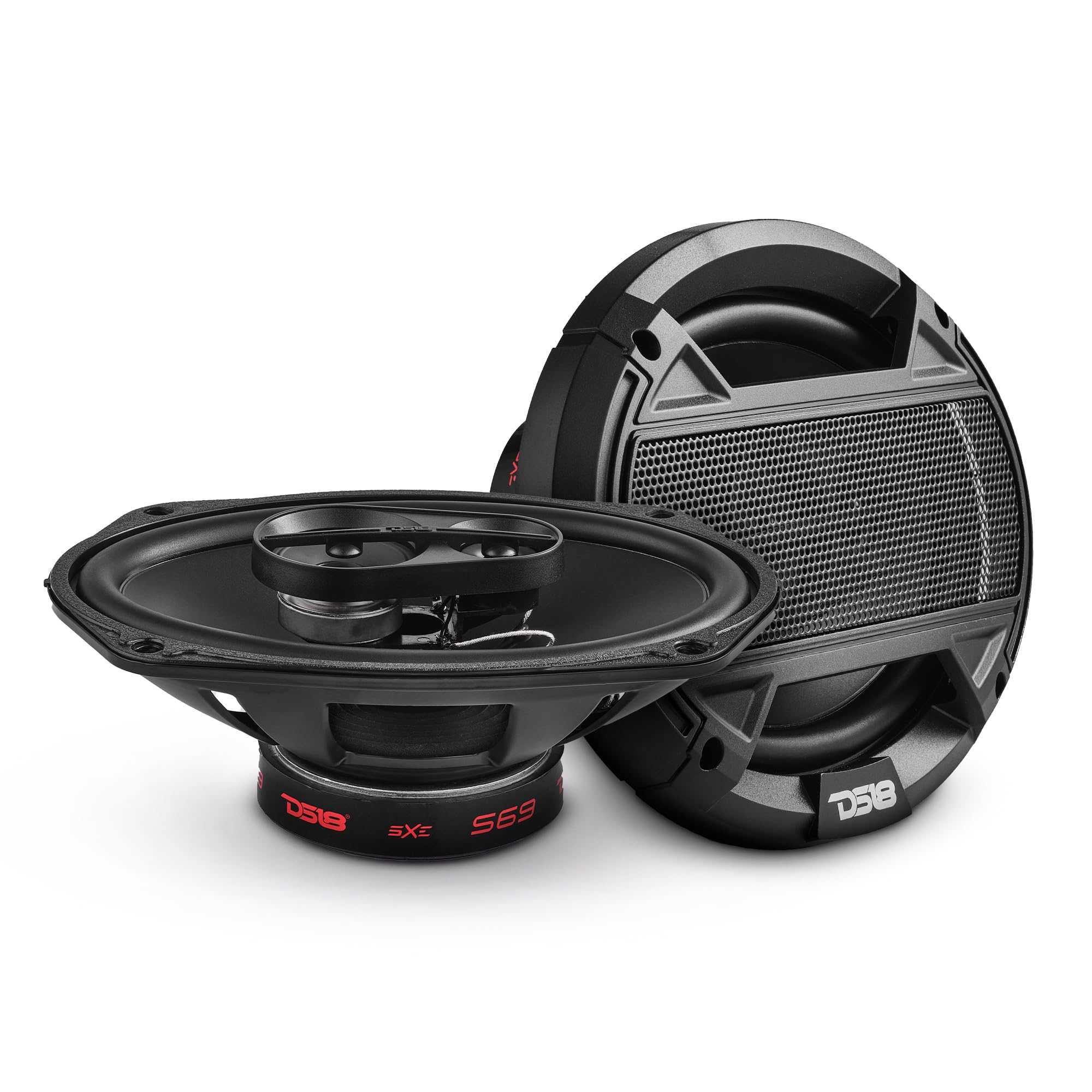 DS18 S69 Select 6x9 3Way Coaxial Speaker 240 Watts 4Ohm, Grill Included  3Way Car Audio Speakers, Perfect OEM Upgrade, Easy 
