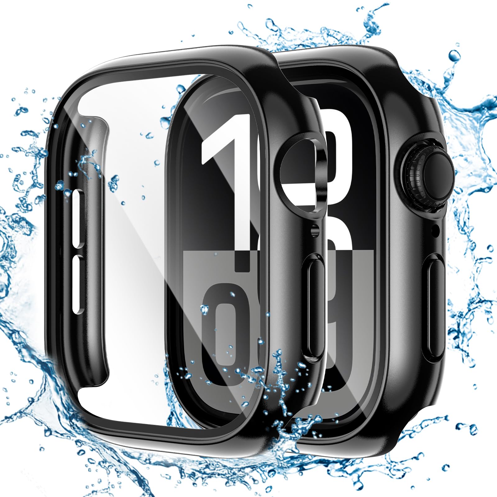Tensea For Waterproof Apple Watch Screen Protector Case Series 10 42Mm Accessories, Iwatch Protective Pc Face Cover Built In Tem