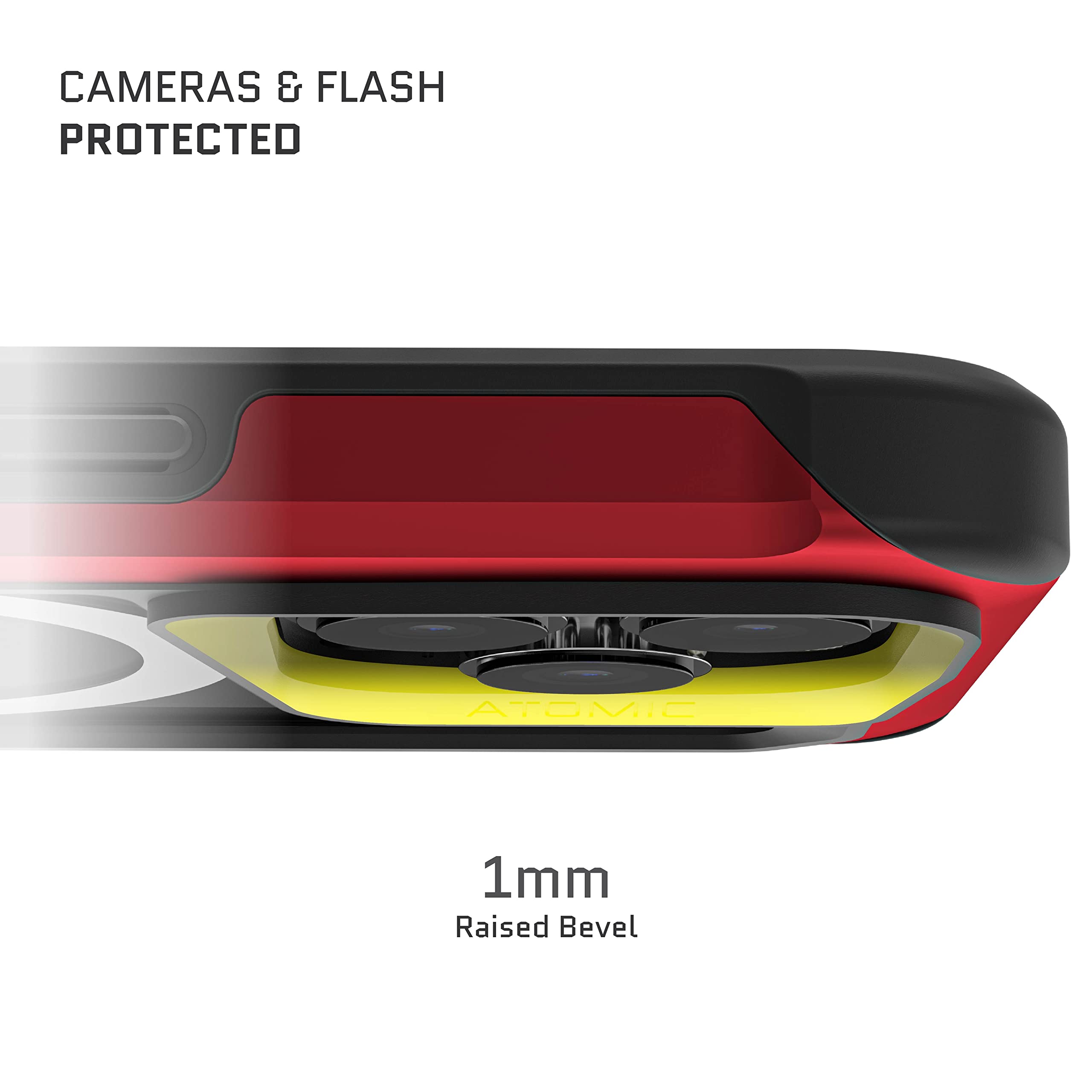 Ghostek Atomic Slim Iphone 14 Plus Phone Case With Magsafe Magnetic Ring And Clear Back Design Tough Heavy Duty Aluminum Metal B