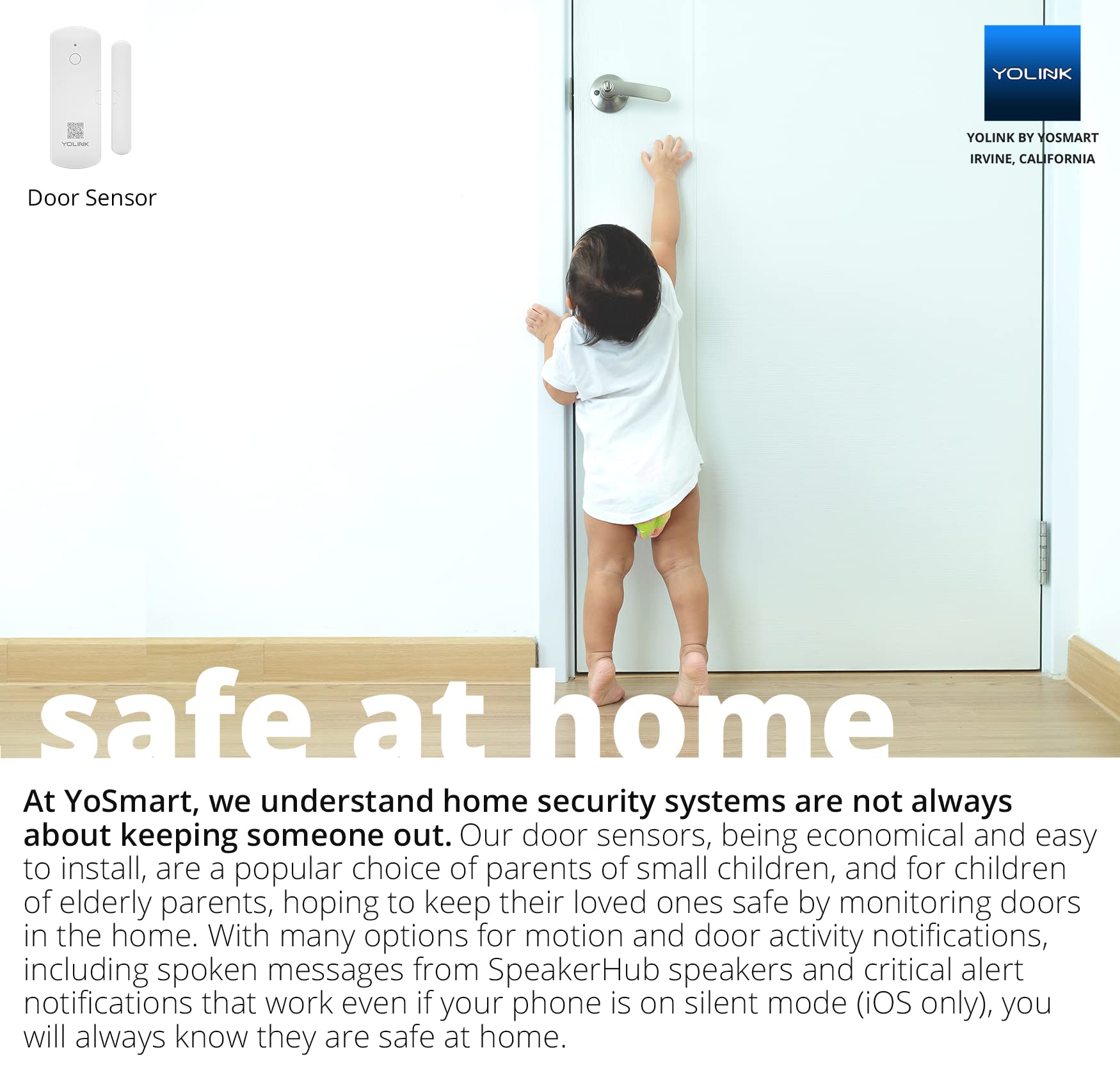 Yolink Lora Smart Door & Window Sensor 3 Pack: Door Left Open Reminders, Up To 1/4 Mile Open Air Range, Up To 5 Year Battery Lif