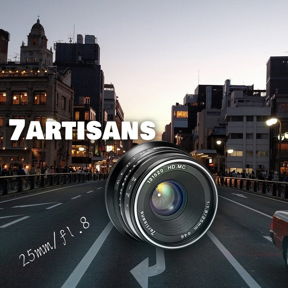 7Artisans 25Mm F1.8 Aps-C Manual Fixed Lens For Fuji Cameras X-A1 X-A10 X-A2,X-A3 X-At X-M1 Xm2 X-T1 X-T10 X-T2 X-T20 X-Pro1 X-P