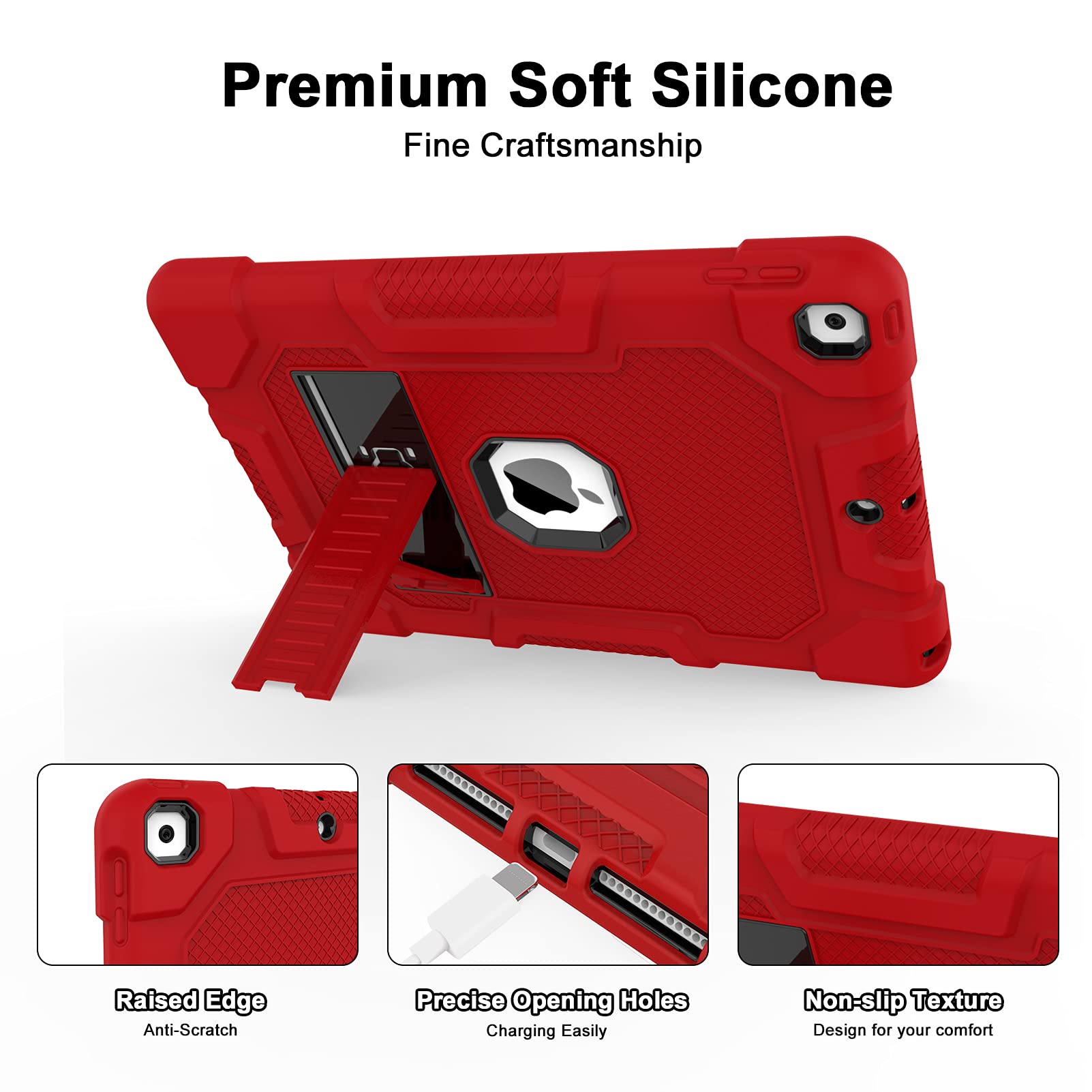 Timism Case For Ipad 9Th Generation/Ipad 8Th Generation/Ipad 7Th Generation, Slim Heavy Duty Shockproof Protective Case With Kic