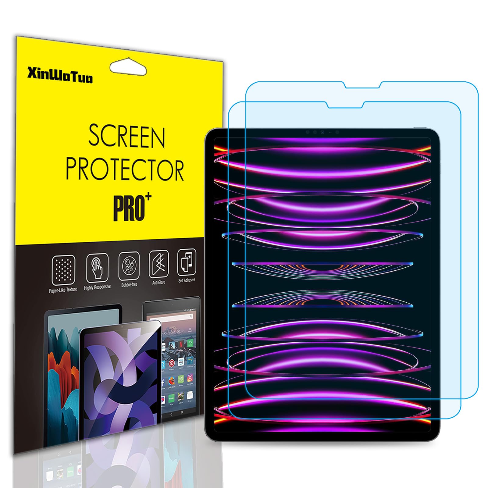 2 Pack Anti Blue Light Blocking Screen Protector For Ipad Pro 12.9Inch 6Th /5Th / 4Th /3Rd Gen (2022/2021/2020/2018), Matte Anti