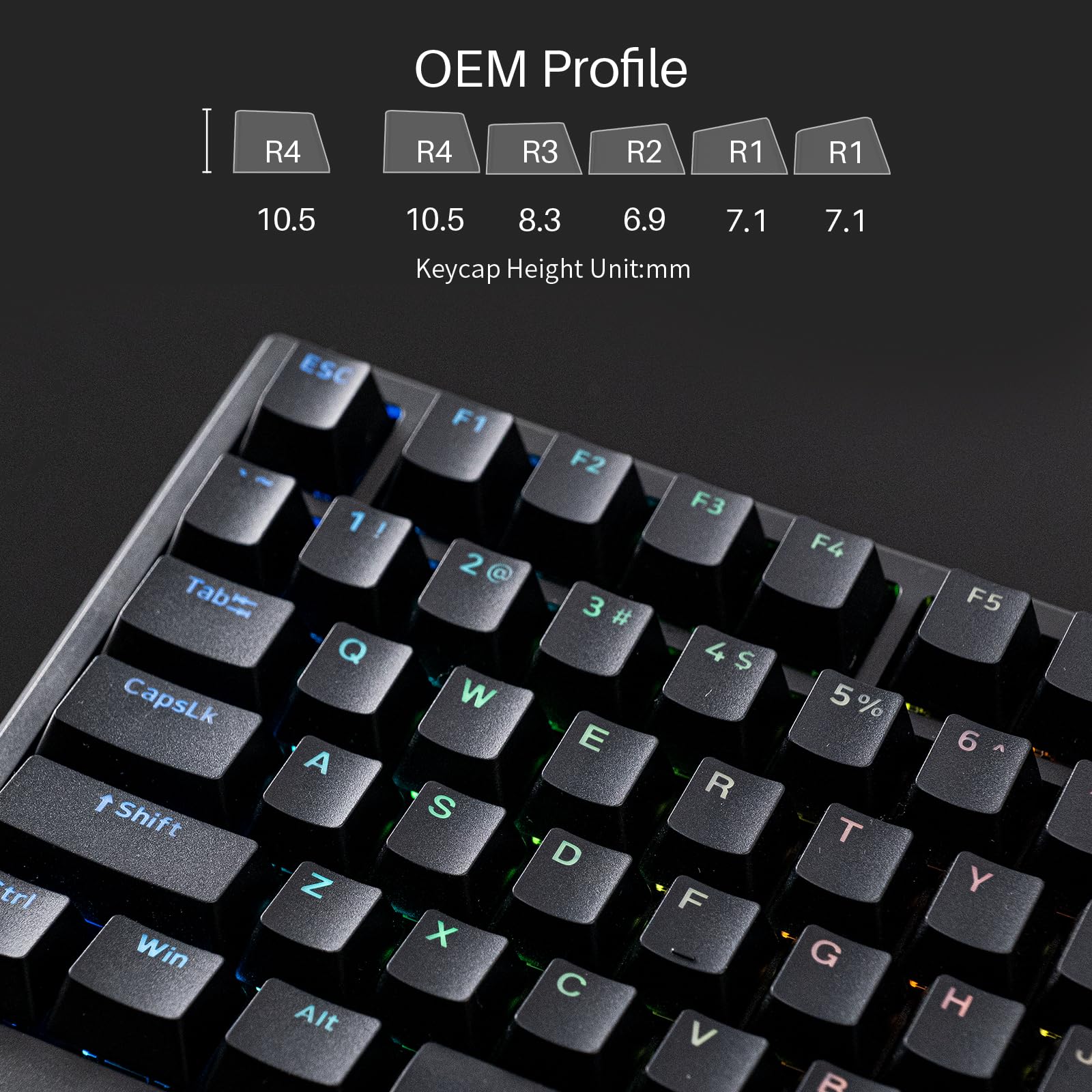 Monsgeek Rapid Trigger Gaming Keyboard With Magnetic Switches, 75% Wired Mechanical Keyboard Mg75S He Black Shine Through (Kailh