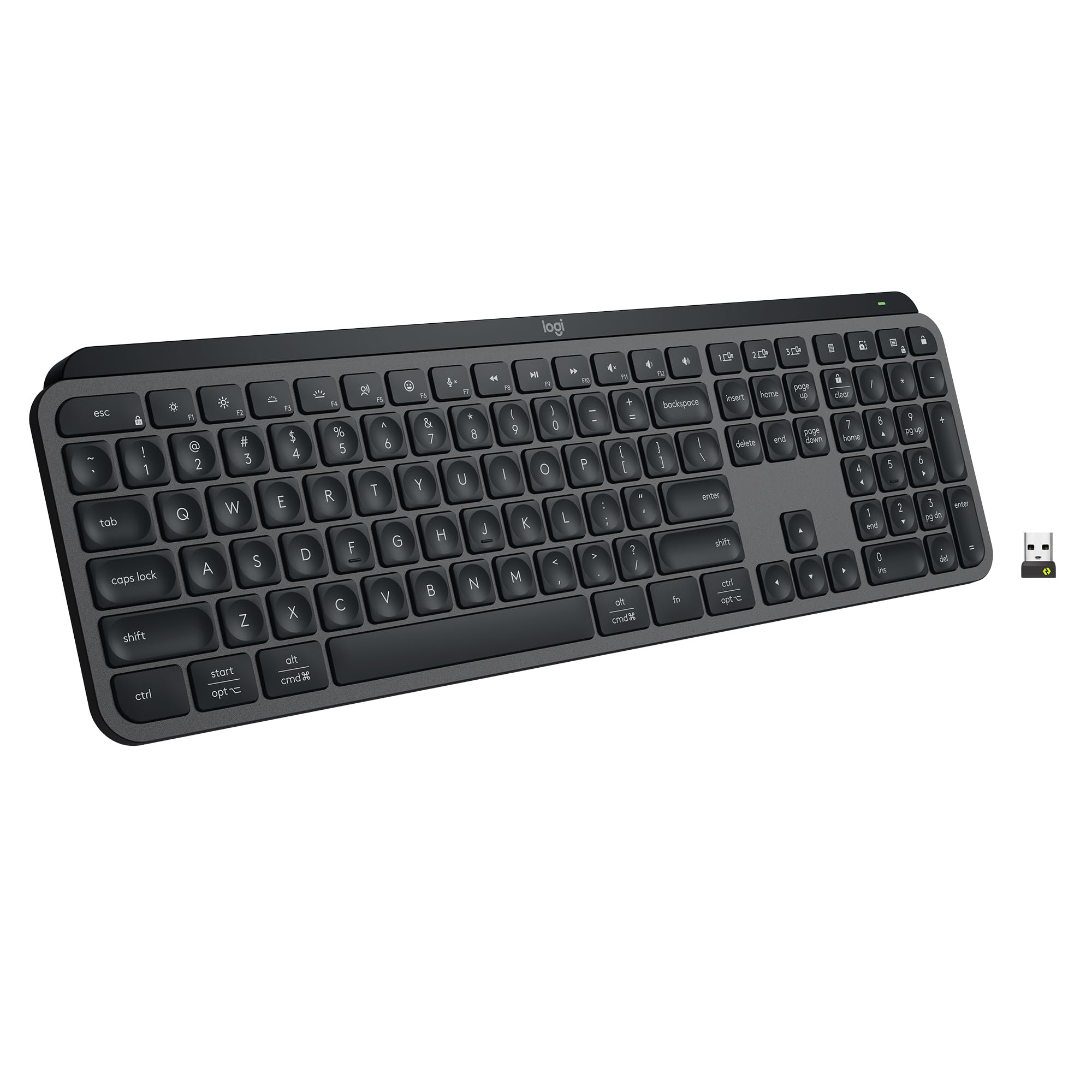 Logitech Mx Keys S Wireless Keyboard, Low Profile, Fluid Precise Quiet Typing, Programmable Keys, Backlighting, Bluetooth, Usb C