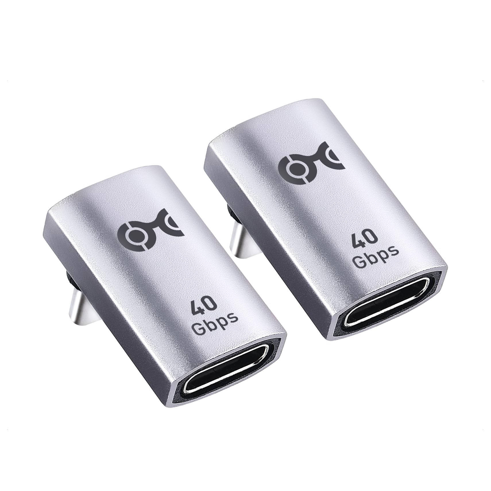 Cable Matters 2 Pack 40Gbps Right Angle USB C Adapter, Up to [4K@240Hz Video, 240W Charging, 40Gbps Data Transfer] 90 Degree USB C Adapter, Compatible with Thunderbolt 4, iPhone 16, Steam Deck