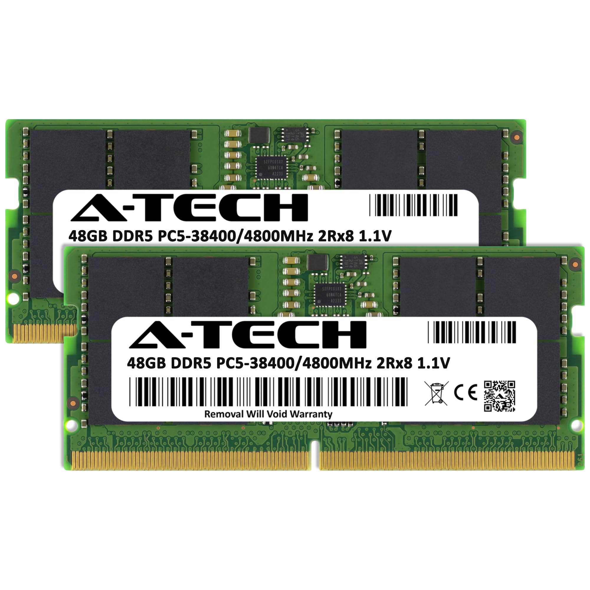 A Tech 96Gb Kit (2X48Gb) Ddr5 4800Mhz Pc5 38400 Cl40 Sodimm 2Rx8 1.1V Non Ecc Unbuffered So Dimm 262 Pin Laptop Ram Memory Upgra