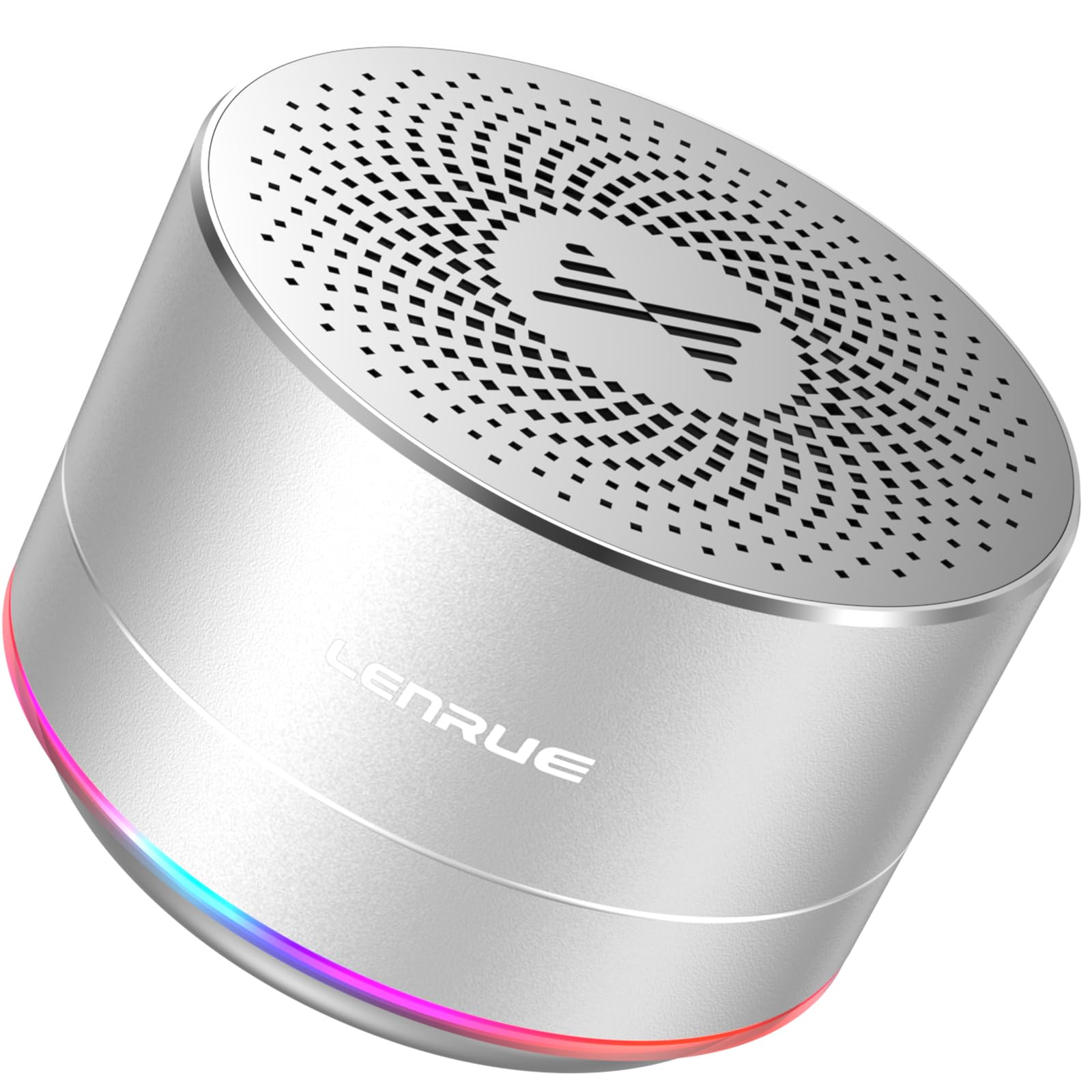 Lenrue Portable Wireless Bluetooth Speaker With Built In Mic,Handsfree Call,Aux Line,Hd Sound And Bass For Iphone Ipad Android Smartphone And More (Silver)