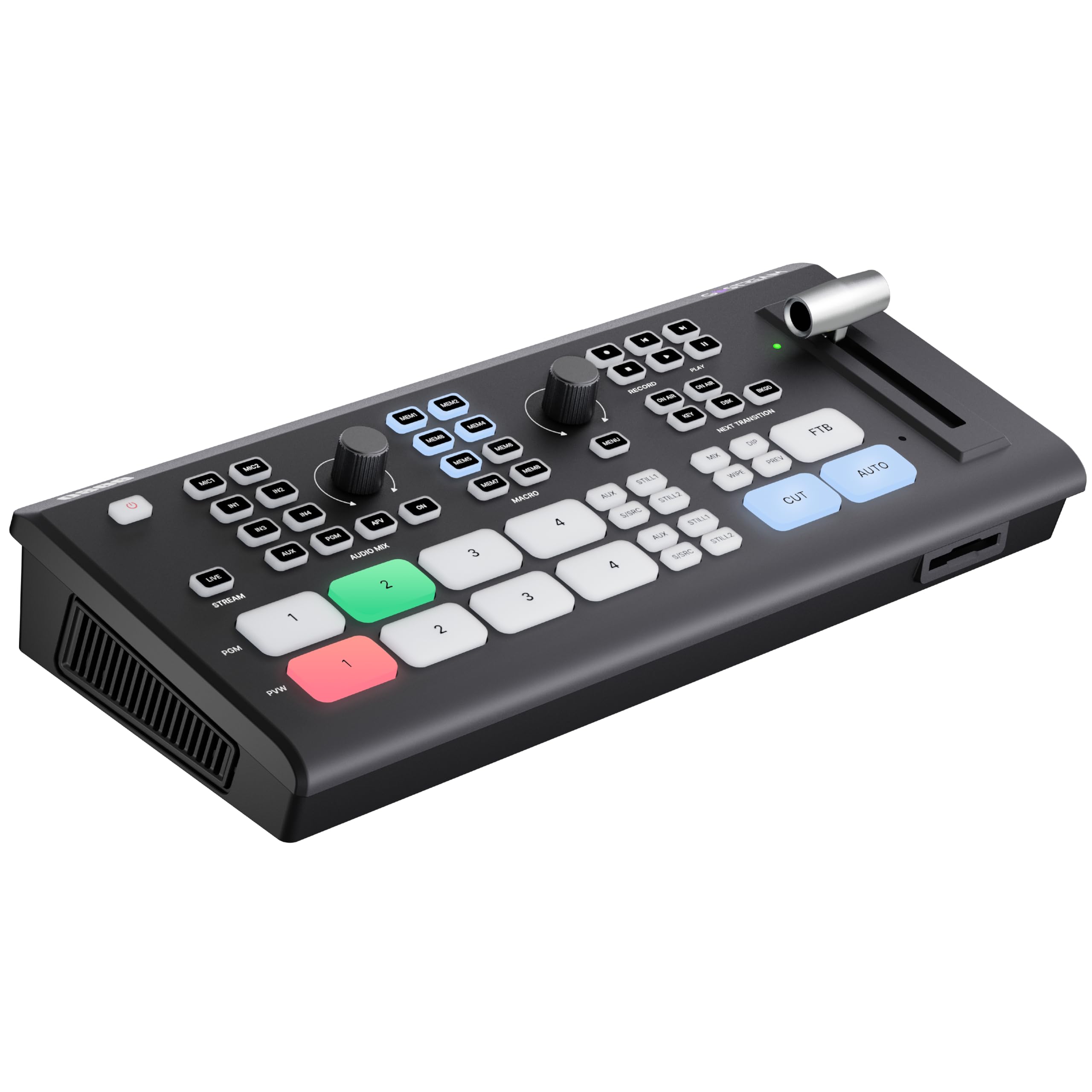 Osee Gostream Deck Pro Hdmi Live Stream Switcher, Video Mixer Switcher 6 Hdmi, 2 Usb, 8 Macro Buttons, Supersource, Three Streams Simultaneously, Phone Out, Uvc & Ndi Updatable