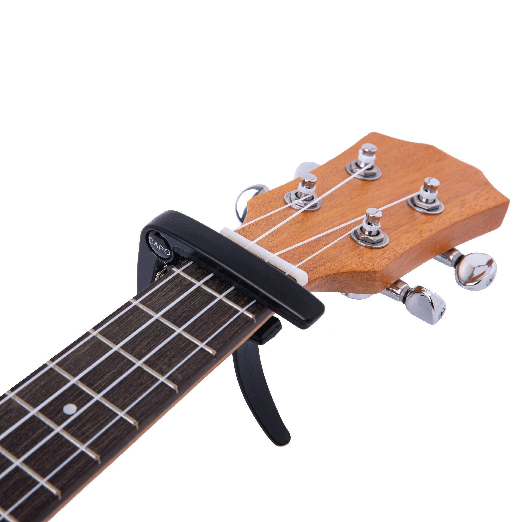Guitar Capo 2 Pack Acoustic Capo Guitar Clamp For Acoustic Electric Bass Guitar Ukulele (2 Pcs Black)