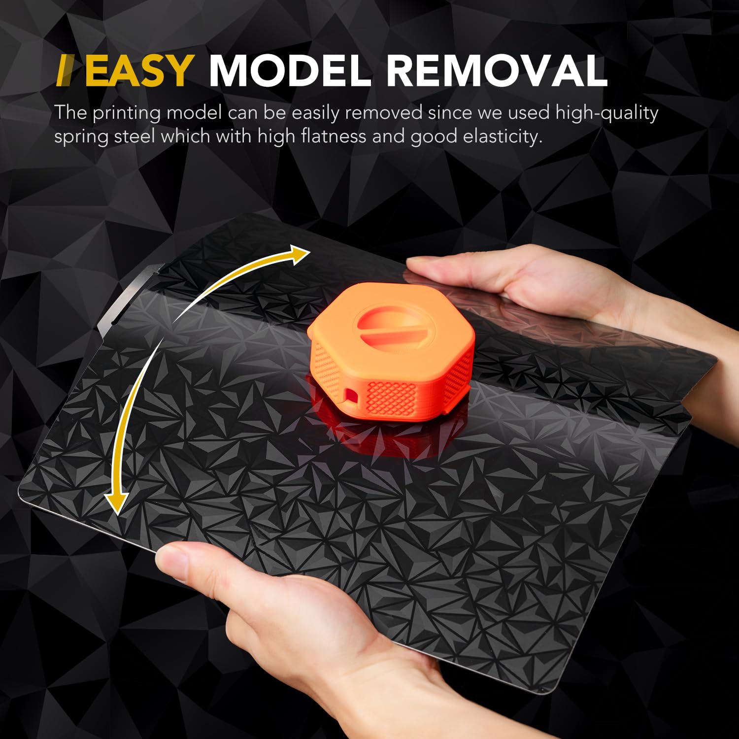 Vokelater Pet+Peo 3D Printer Build Plate Sheet For Bambu Lab X1/X1C/X1E/P1P/P1S/A1, Dual Texture With Carbon Fiber And Diamond P