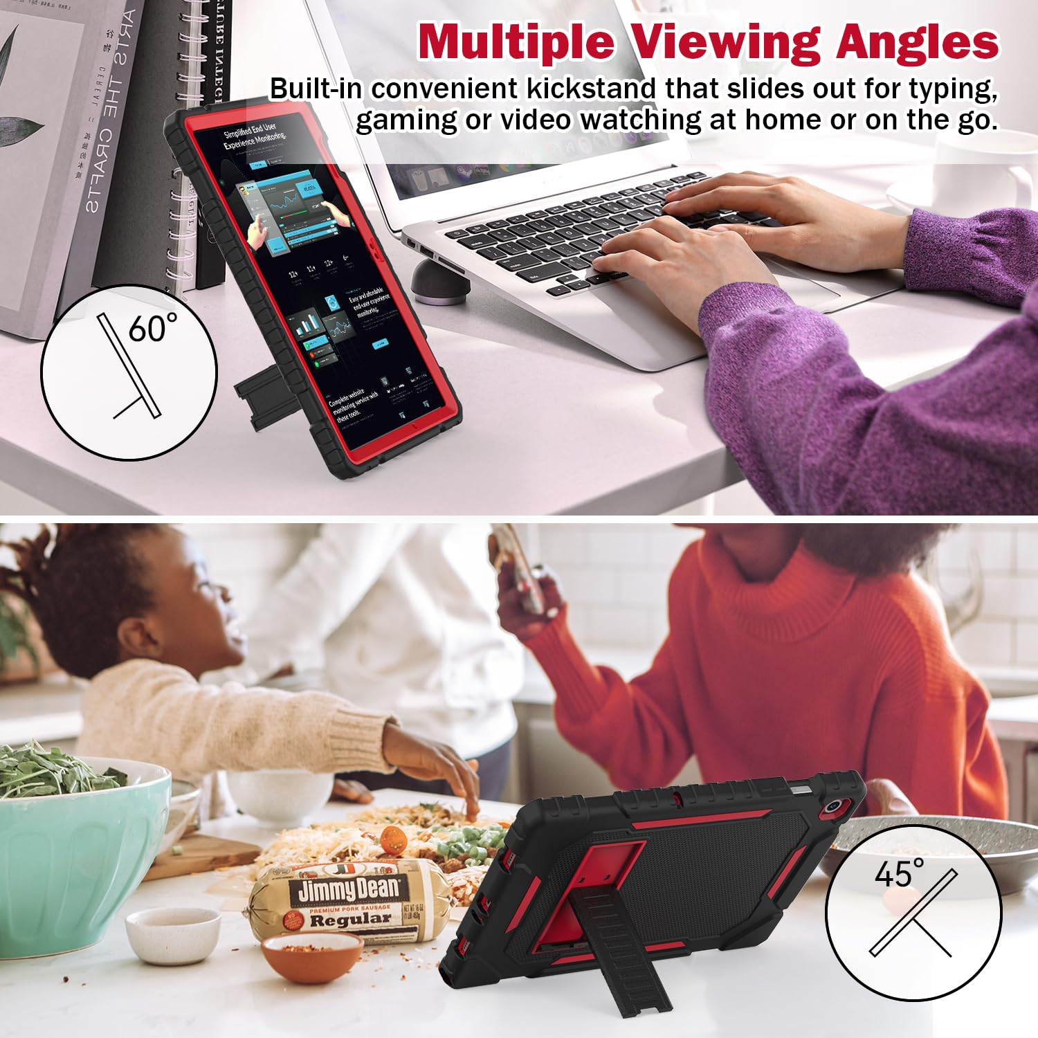 Grifobes For Samsung Galaxy Tab A9 Plus 11 Inch 2023 Cases, Heavy Duty Shockproof Rugged Cover For Samsung Tablet A9+ 11'' Case