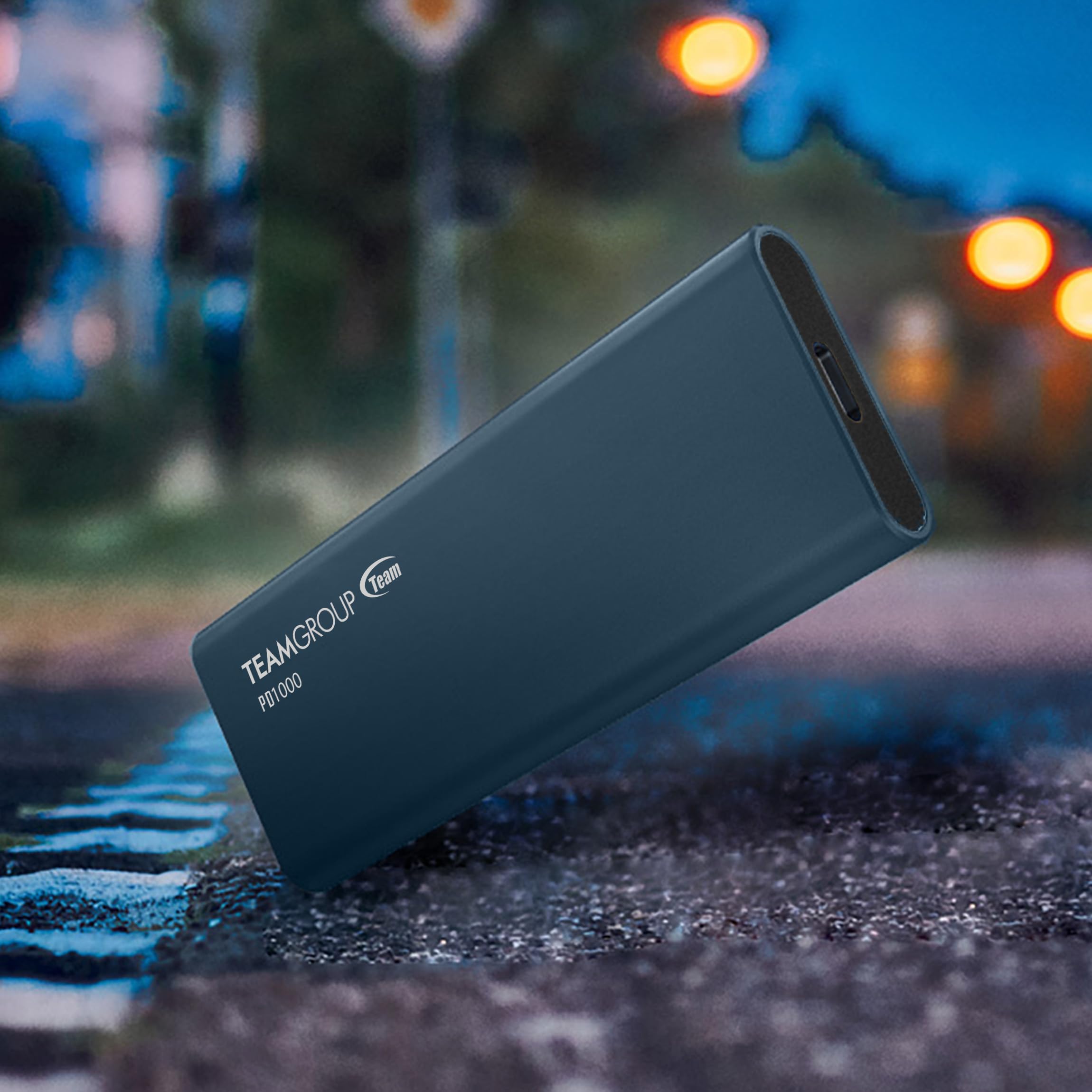 Teamgroup Pd1000 1Tb Aluminum Portable External Solid State Drive Ssd, Read Up To 1000Mb/S, Usb C, Usb A 3.2 Gen 2, Waterproof, Dustproof (Ip68), Shockproof, Pressure Resistant T8Fed6001T0C108