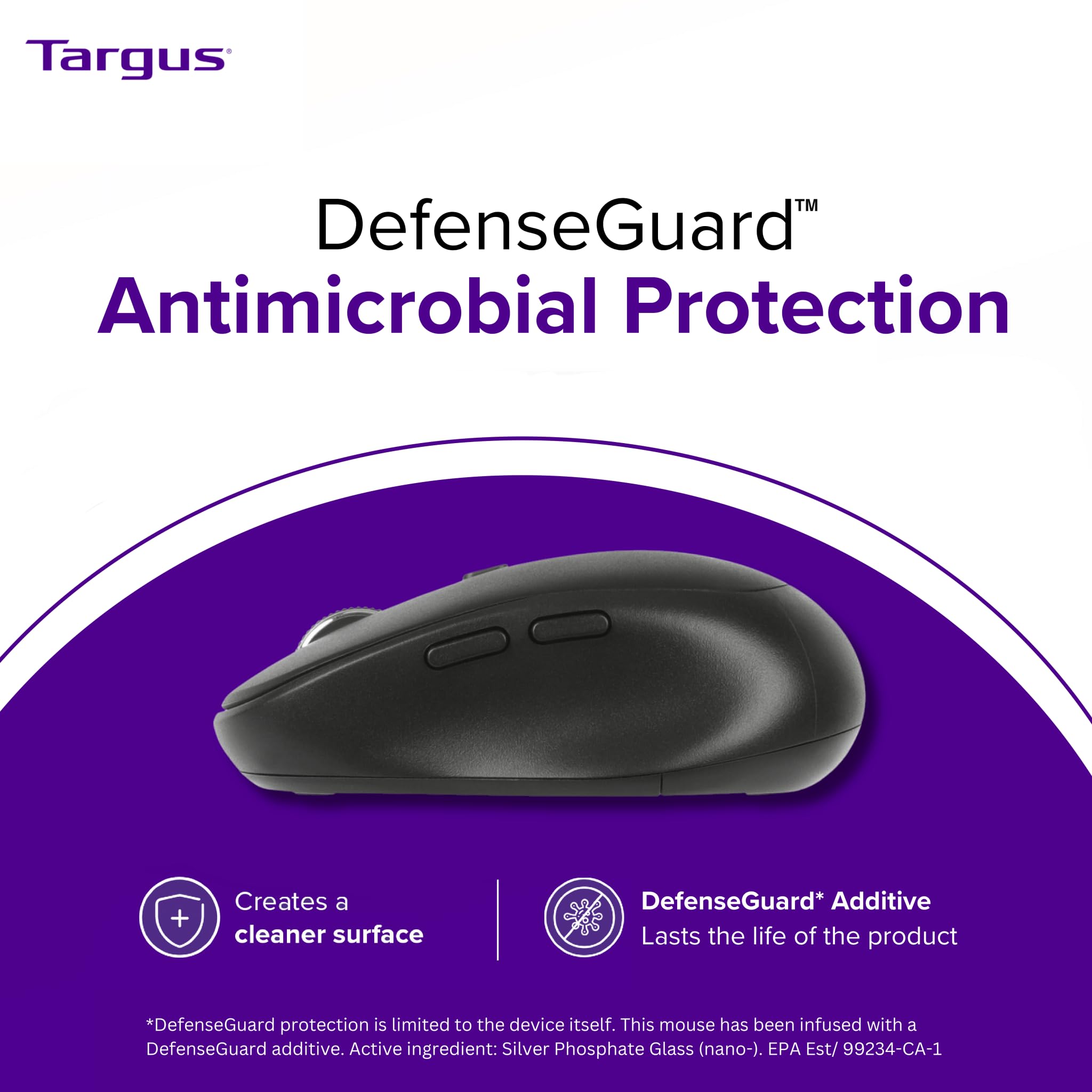 Targus Midsize Comfort Multi-Device Bluetooth Mouse - Compatible With Chrome Os, Windows, And Macos (Amb582Gl)