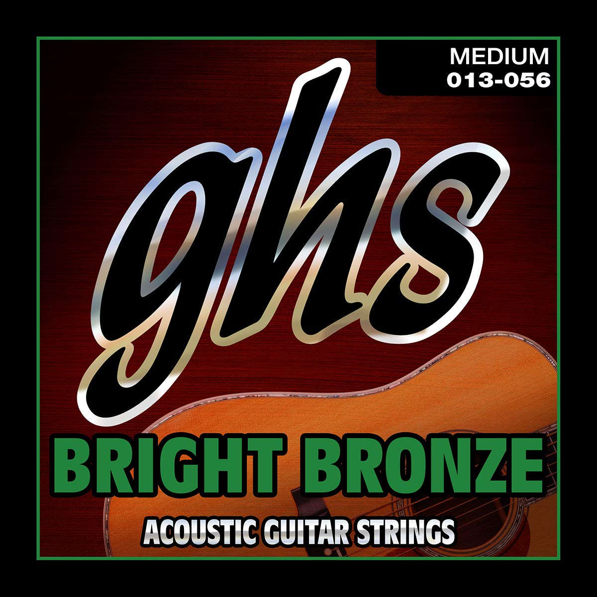 Ghs Strings Bb40M Bright Bronze, 80/20 Copper Zinc Alloy, Acoustic Guitar Strings, Medium (.013 .056)