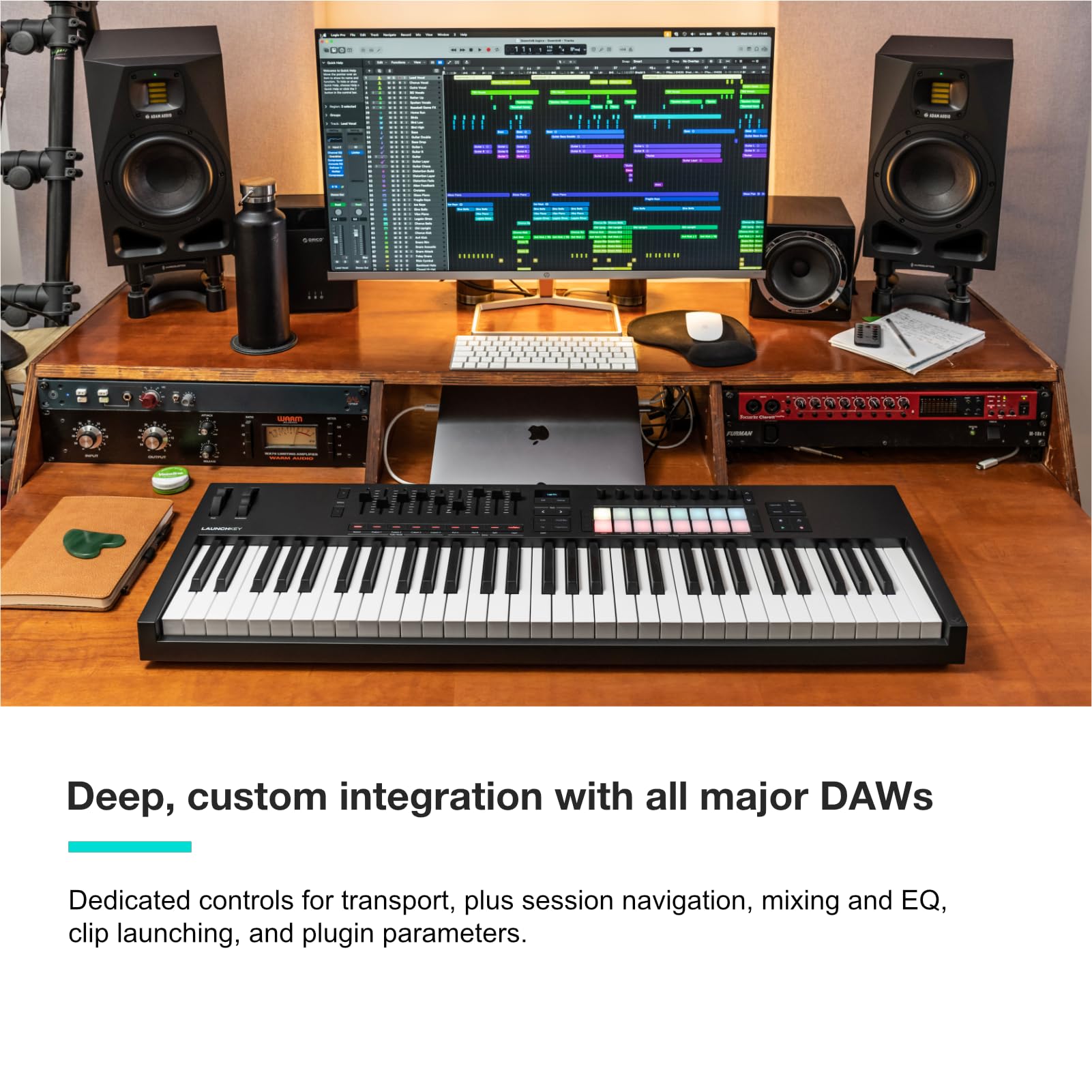 Novation Launchkey 61 [Mk3] Midi Keyboard Controller   Seamless Ableton Live Integration. Chord Mode, Scale Mode, And Arpeggiato