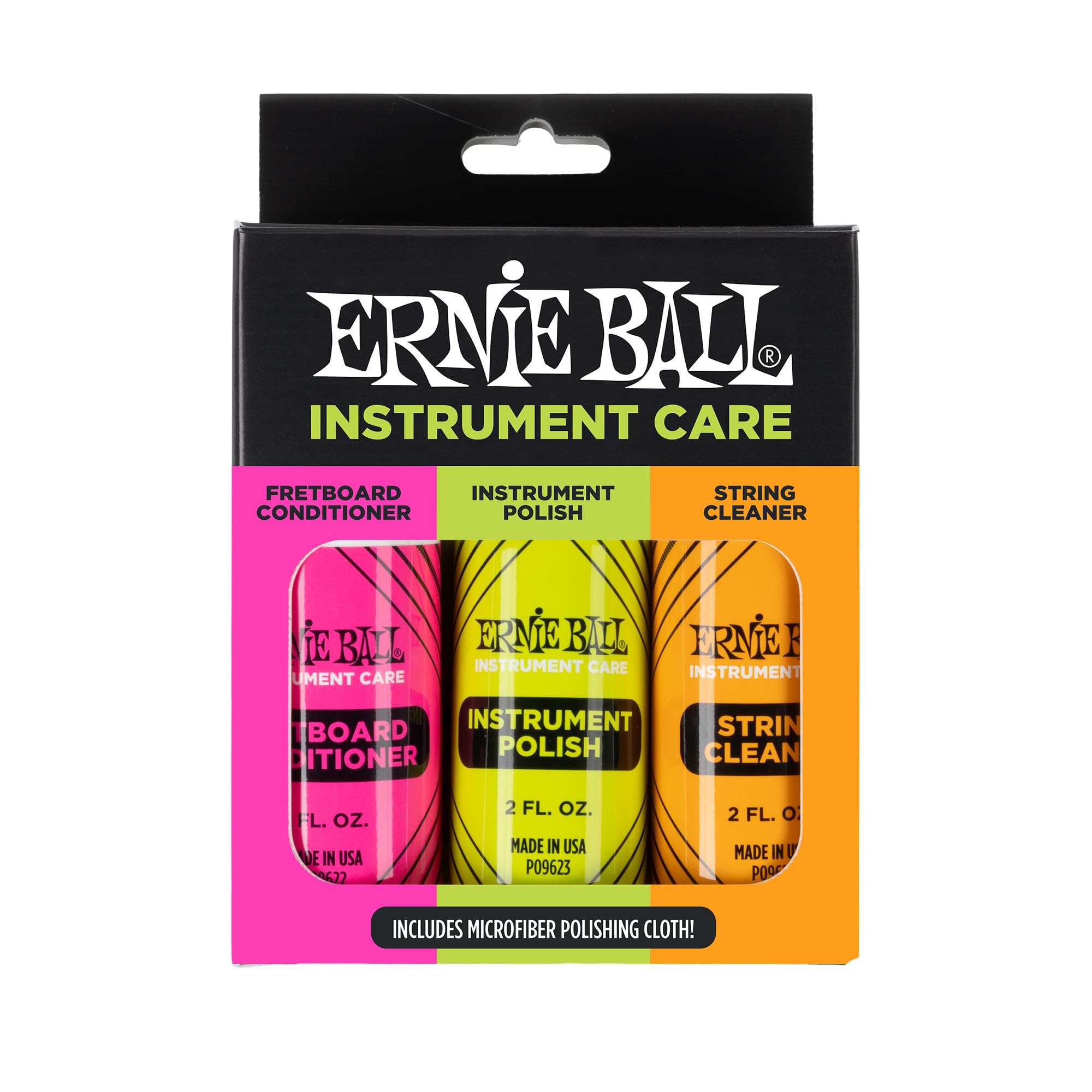 Ernie Ball Guitar Polish, Fretboard Conditioner, And String Cleaner With Polish Cloth