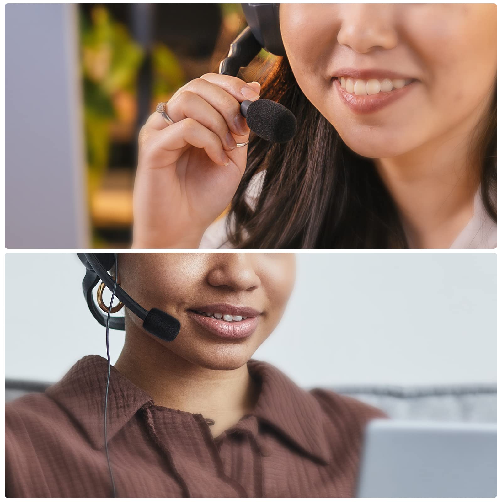 Luter 15Pcs Mini Foam Microphone Windscreens, High Density Foam Mic Covers For Headset Protection For Lavalier Microphones (Blac