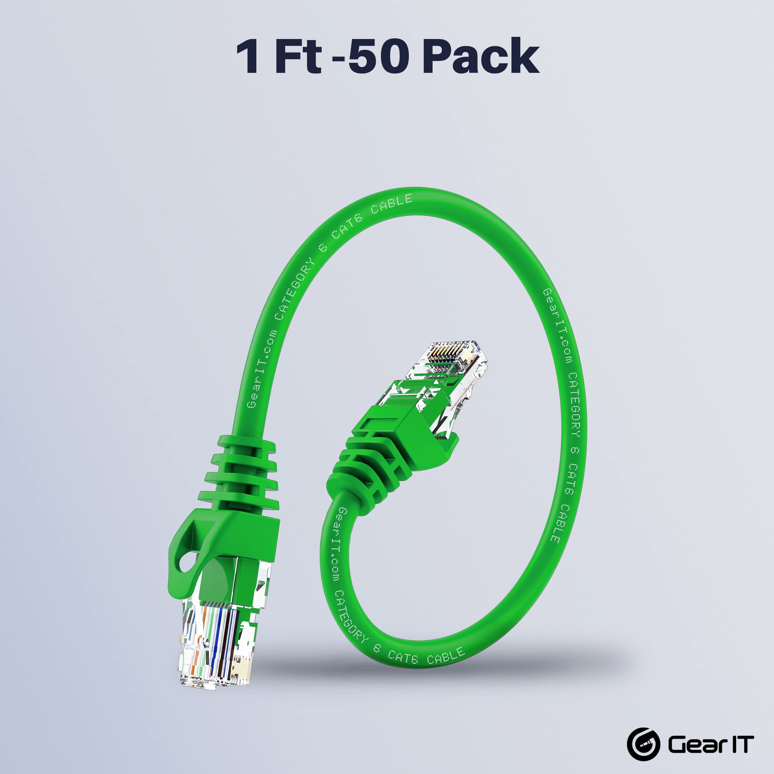 Gearit Cat6 Cable 1 Ft - Cat6 Ethernet Cable, Cat 6 Ethernet Cable, Cat6 Patch Cable, Cat 6 Patch Cable, Cat 6 Cable, Network Ca