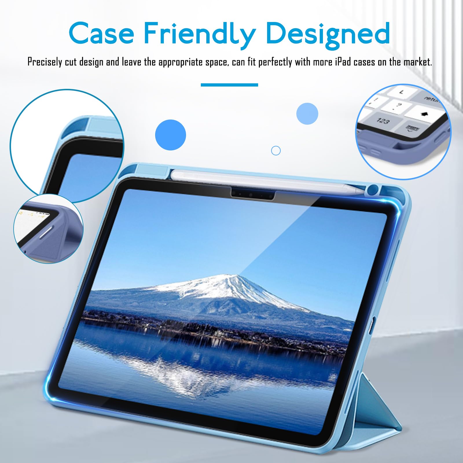 Mobdik Tempered Glass Screen Protector Compatible With Ipad Pro 13 Inch 2024 [Ultra Clear] [Anti Scratch] [Case Friendly] [Ez Ki