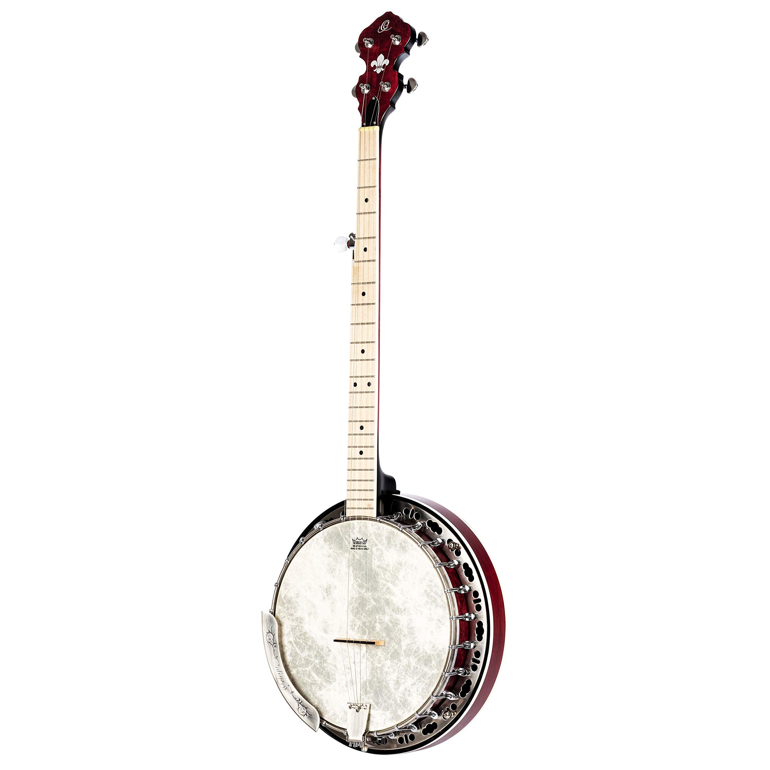 Ortega Guitars Facon Falcon Series 5-String Quilted Maple Resonator Acoustic-Electric Banjo W/Bag, Right (Obje400Tfr)