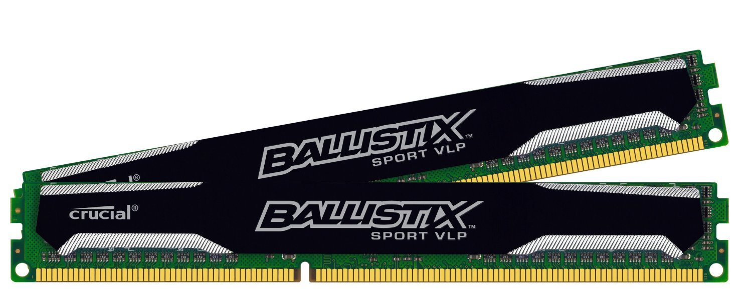 Ballistix Sport 16Gb Kit (8Gbx2) Ddr3 1600 Very Low Profile Udimm 240 Pin Memory Bls2K8G3D1609Es2Lx0