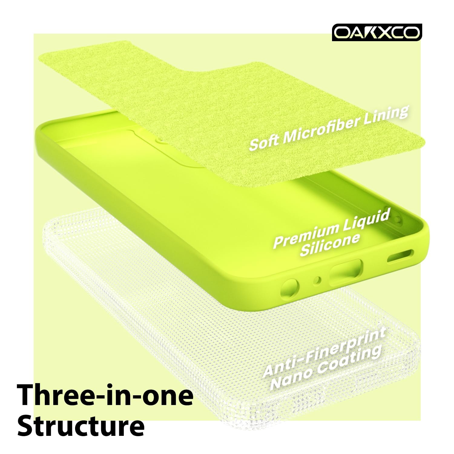 Oakxco For Samsung Galaxy A25 5G Phone Case Liquid Silicone, Neon Bright Solid Color, Thin Slim Soft Rubber Gel Matte Tpu Plain
