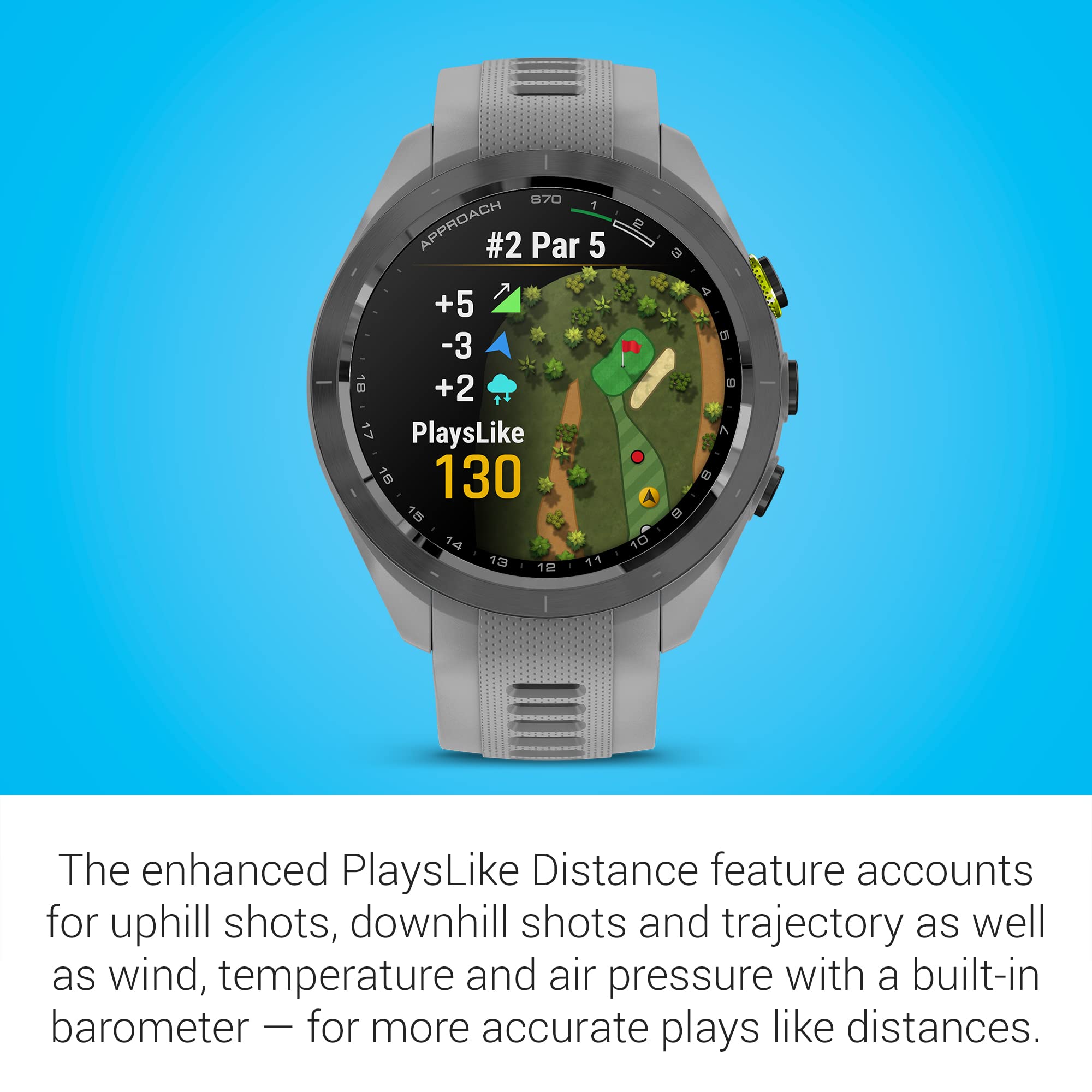 Garmin Approach S70, 42Mm, Premium Gps Golf Watch, Powder Gray