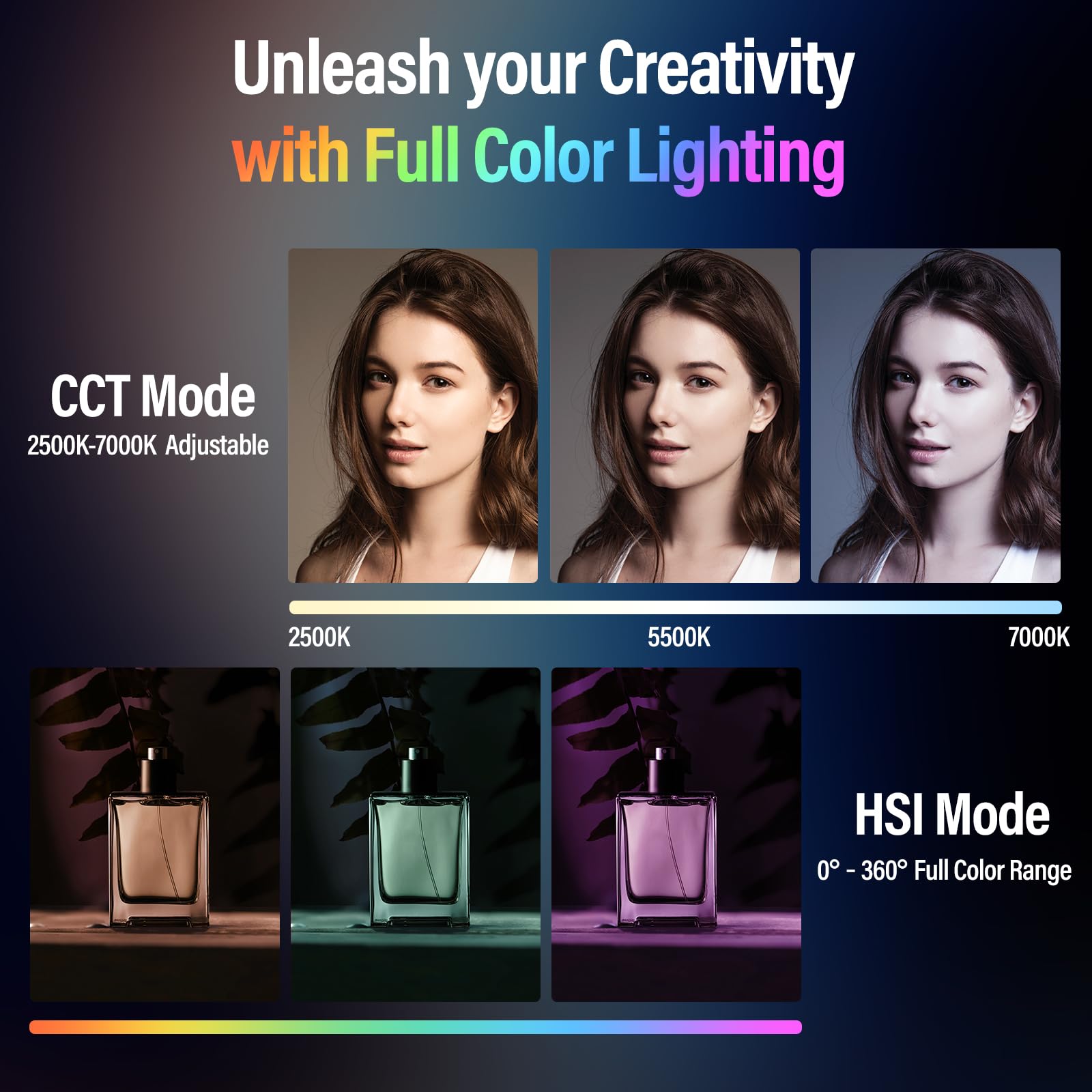 Sirui 15W Bendable Rgb Video Light, Led Panel Light For Studio Photography Lighting, Adjustable 360 Full Color, 2500K 7000K, Sea