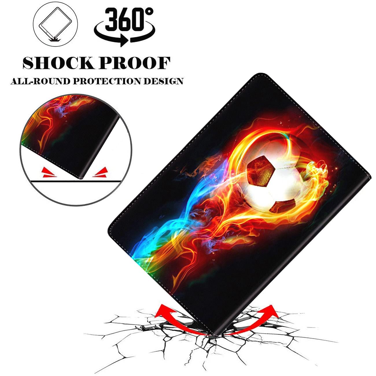 Som Lam Case For Ipad 10.2 8Th Gen 2020 / 7Th Gen 2019 / Ipad Air 10.5 Inch 2019 / Ipad Pro 10.5, Durable Shockproof Protective