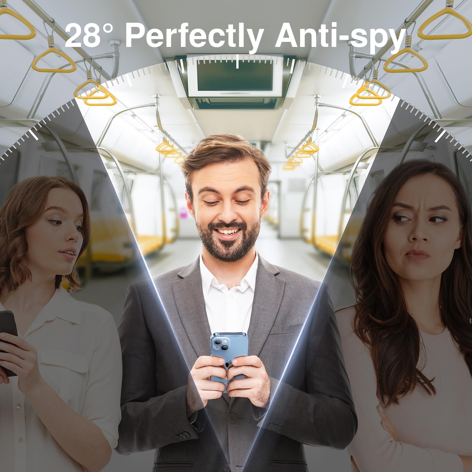 Smartdevil 2Pack For Iphone 13 Pro/13/14 Screen Protector Privacy, 9H Top Shatterproof [Military Grade Protection ] Anti Spy Pri