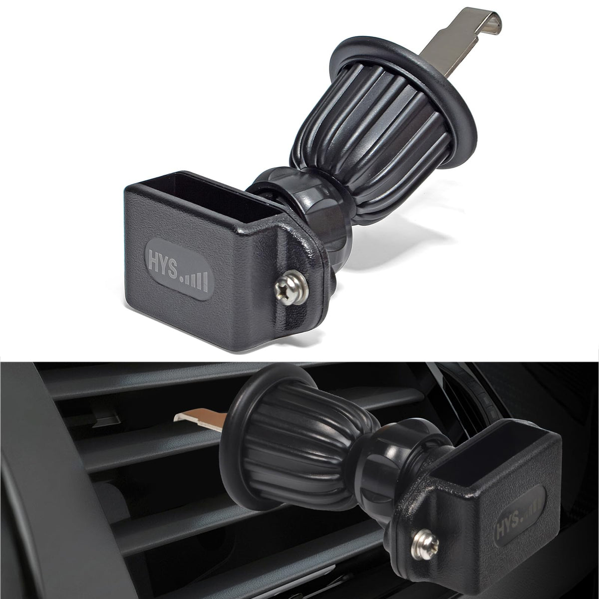 Hys 2 Way Radio Belt Clip Car Holder Bracket, Steel-Hook Air Vent Car Holder Mount For Motorola Baofeng Yaesu Midland Cobra Unid