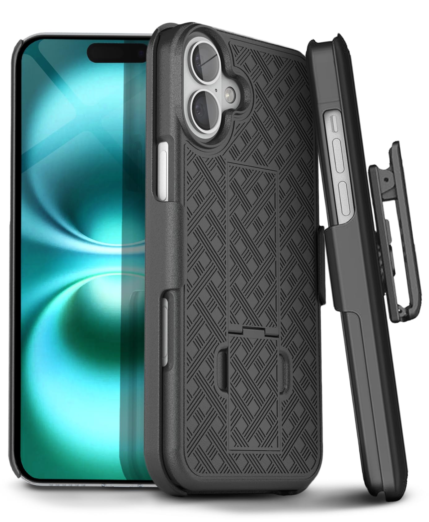 Motive For Iphone 16 Holster Case, Belt Clip Case For Apple Iphone 16, Shell Holster Combo 16, Slim Rugged Drop Shockproof Prote