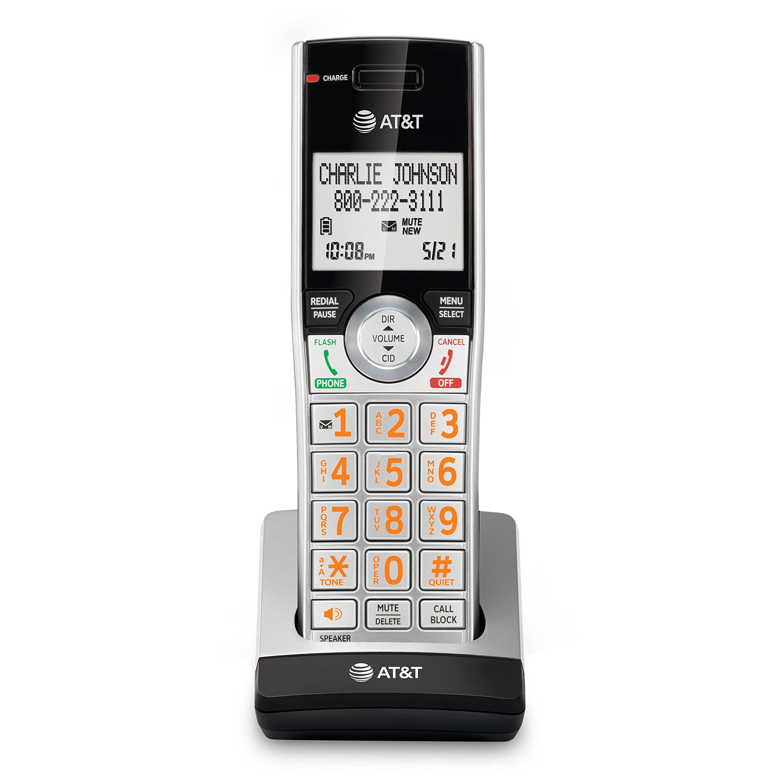 AT&T CL80107 Additional Handset for CL82x07, CL82x57, CL82x67, CL83x07, CL84x07 Series Cordless Phone