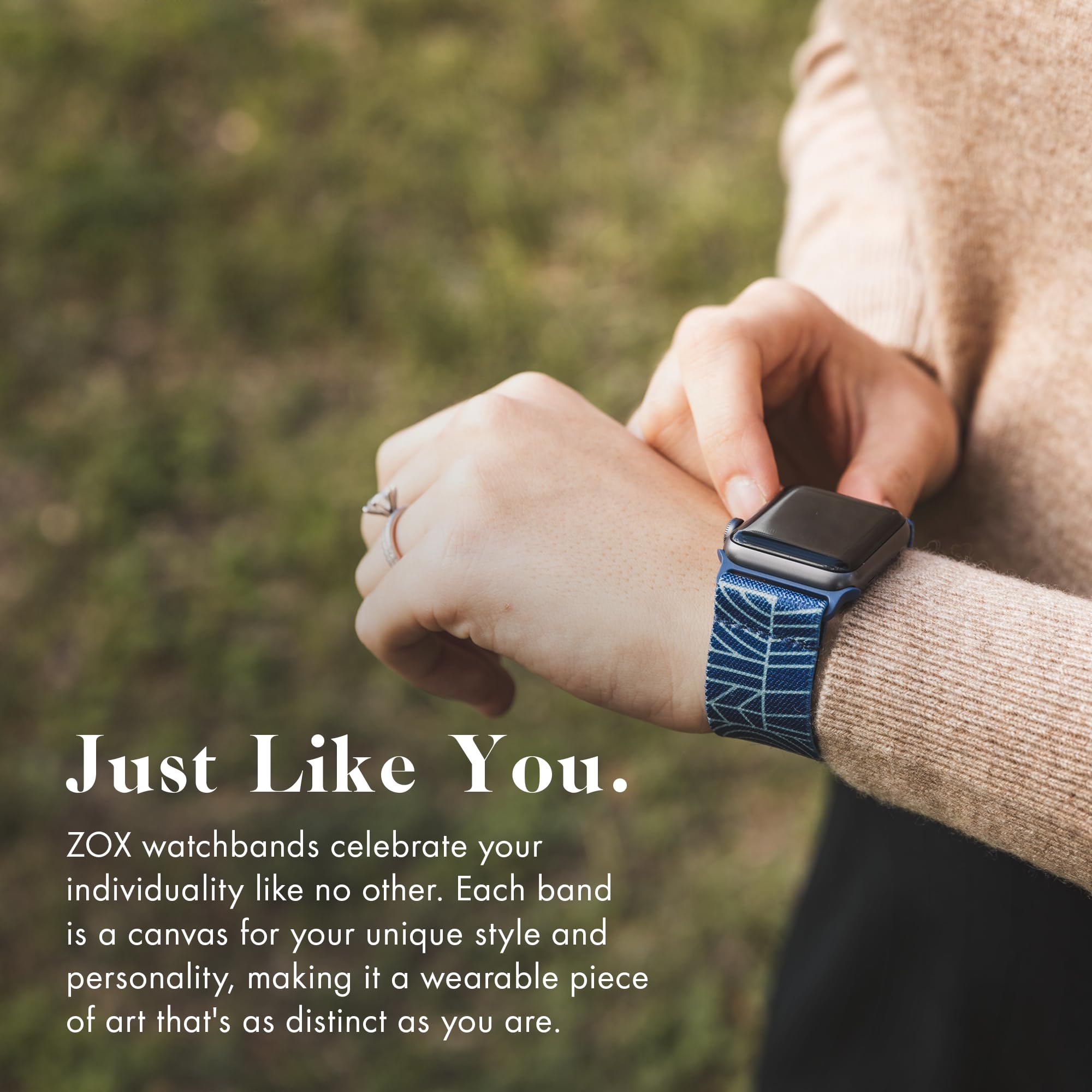 Zox Android Smart Watch Band - There'S Nothing You Can'T Do | Soft, Adjustable Elastic Band With Motivational Affirmations And B