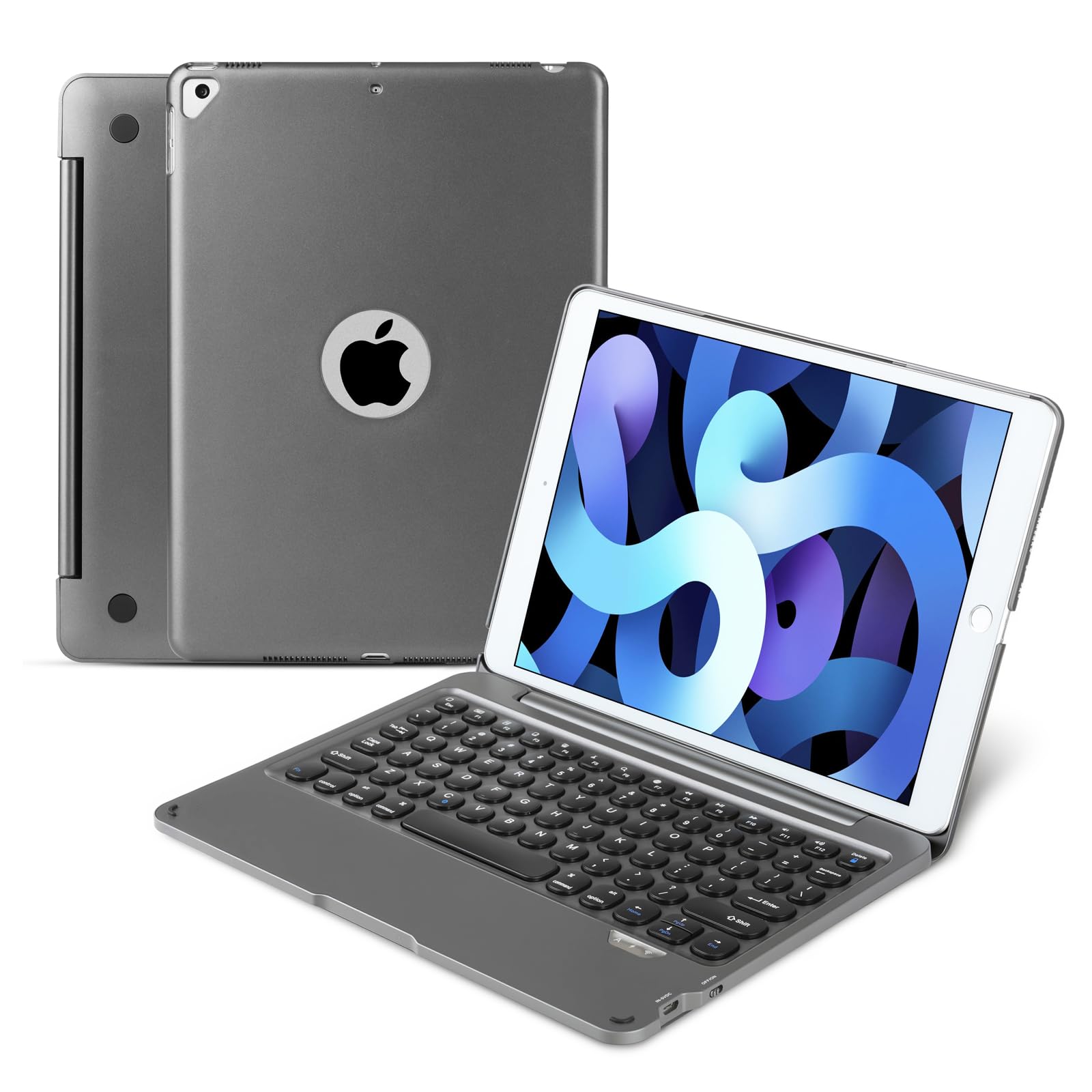Wireless Bluetooth Keyboard Case for iPad 9th 8th 7th Gen 10.2, iPad Air 3rd 10.5, iPad Pro 10.5, Smart Wireless Keyboard C